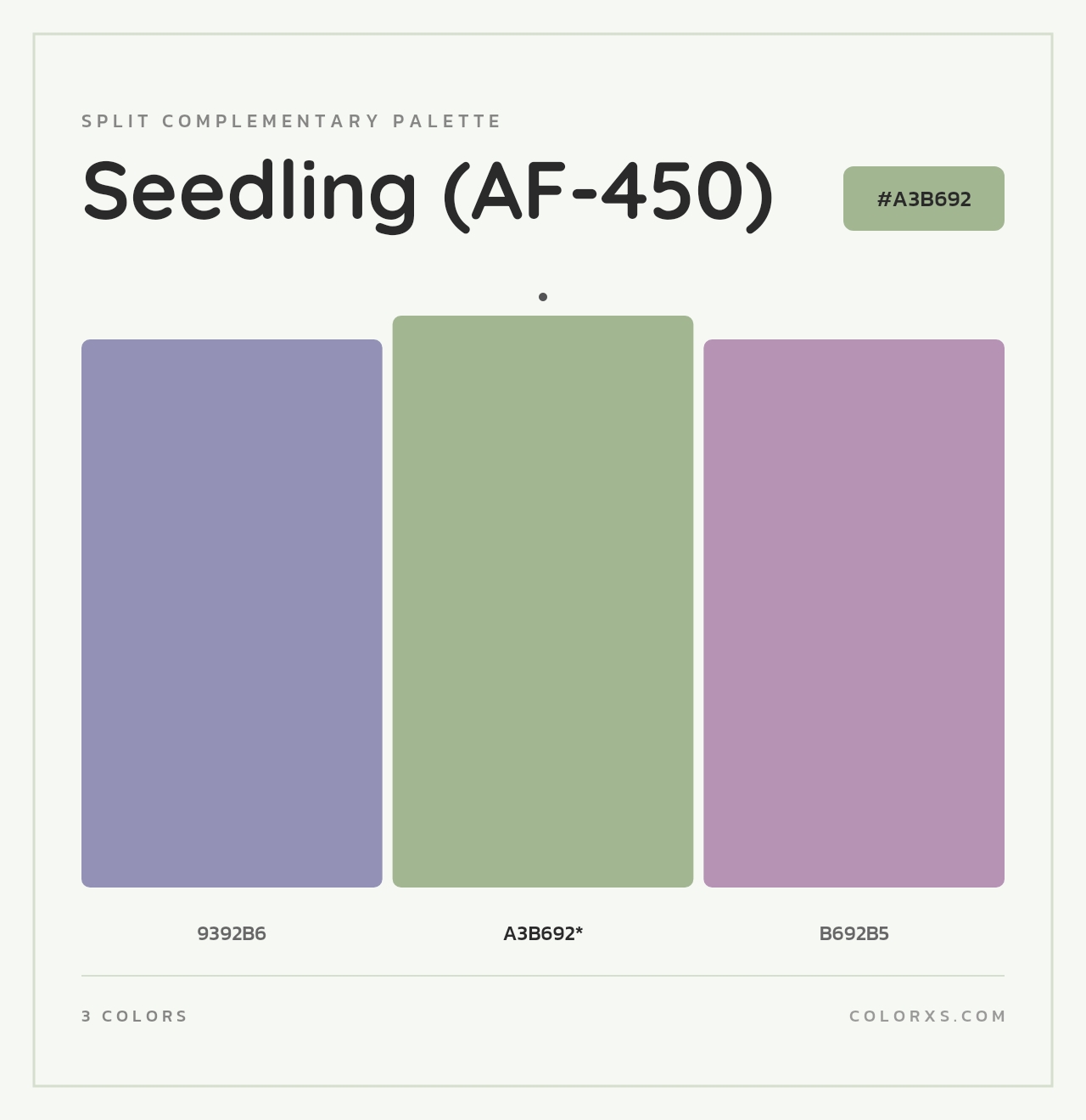 Seedling (AF-450) - Split-Complementary Color Palette