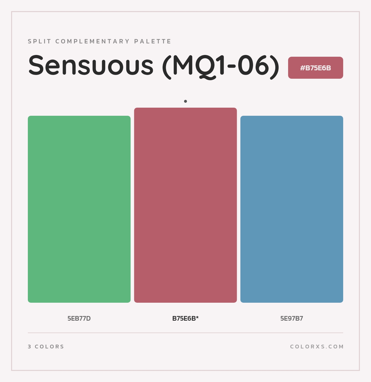 Sensuous (MQ1-06) - Split-Complementary Color Palette