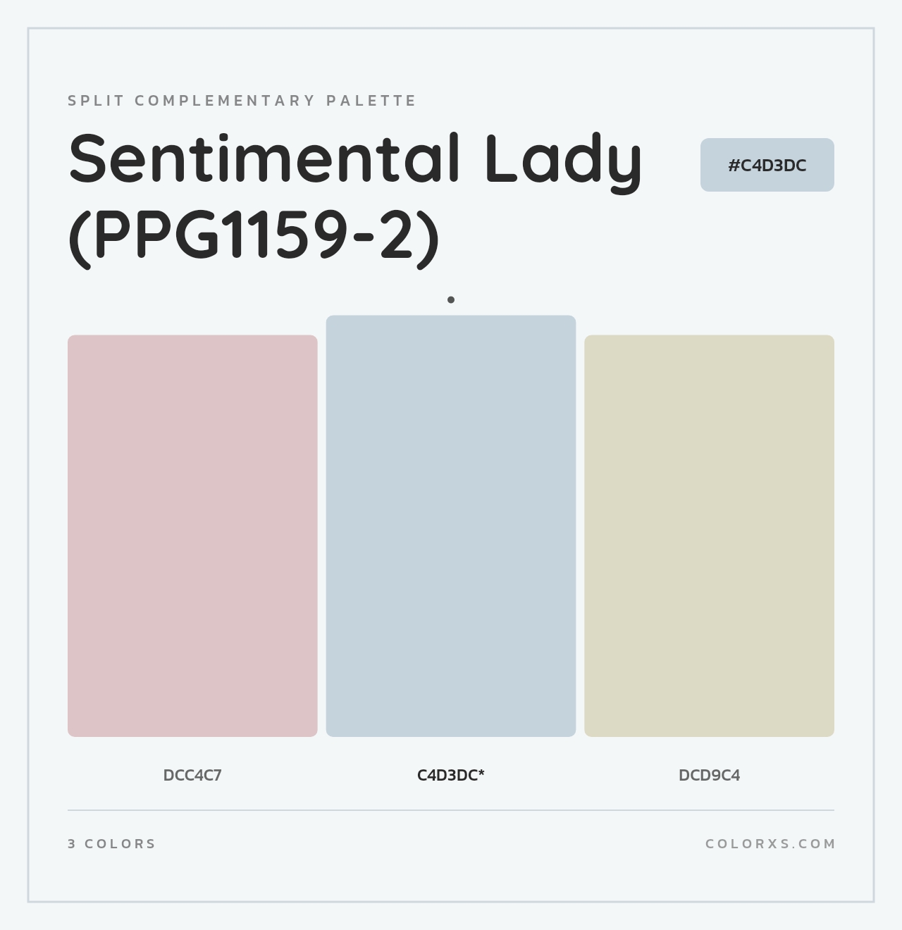 Sentimental Lady (PPG1159-2) - Split-Complementary Color Palette