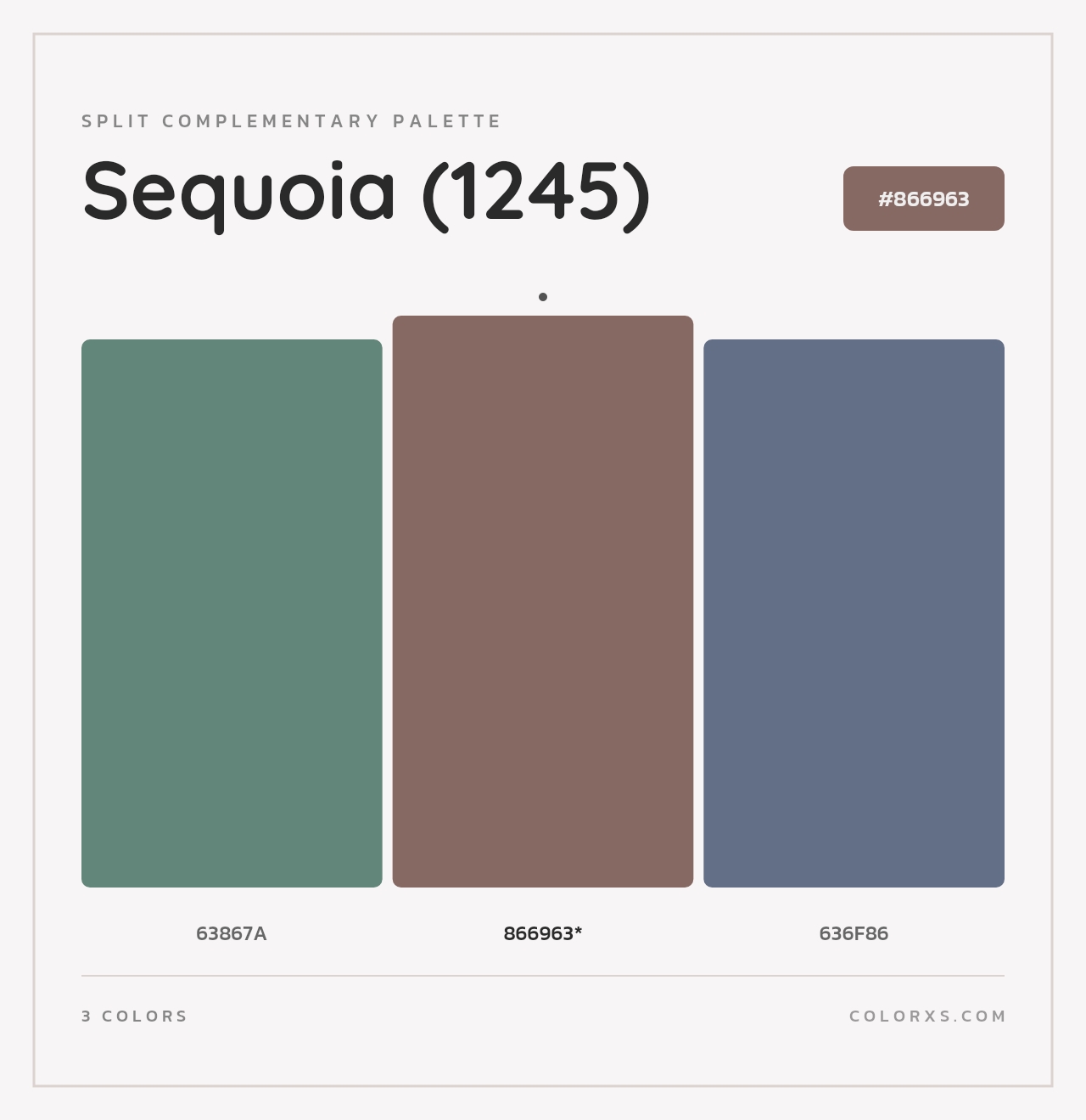 Sequoia (1245) - Split-Complementary Color Palette