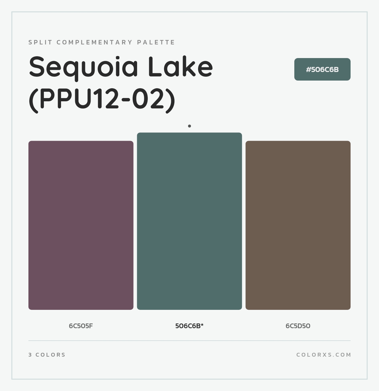 Sequoia Lake (PPU12-02) - Split-Complementary Color Palette