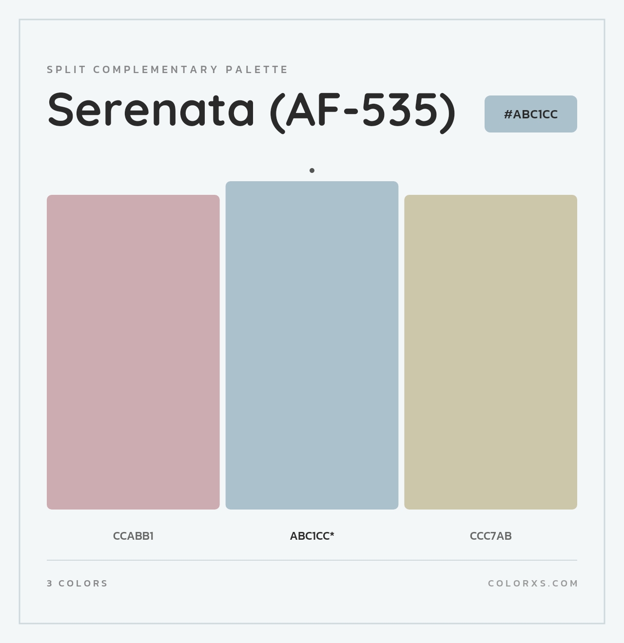 Serenata (AF-535) - Split-Complementary Color Palette