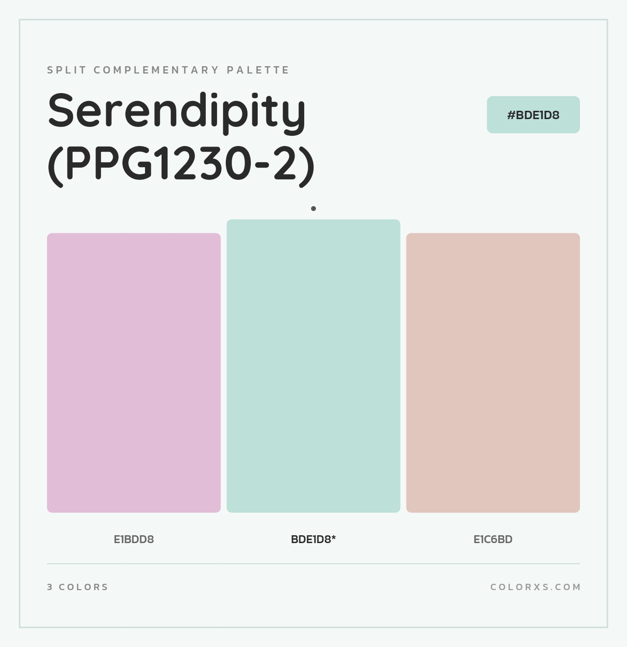 Serendipity (PPG1230-2) - Split-Complementary Color Palette