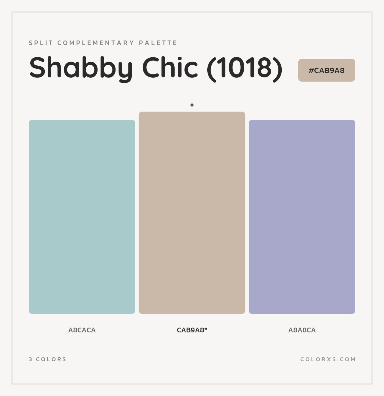 Shabby Chic (1018) - Split-Complementary Color Palette