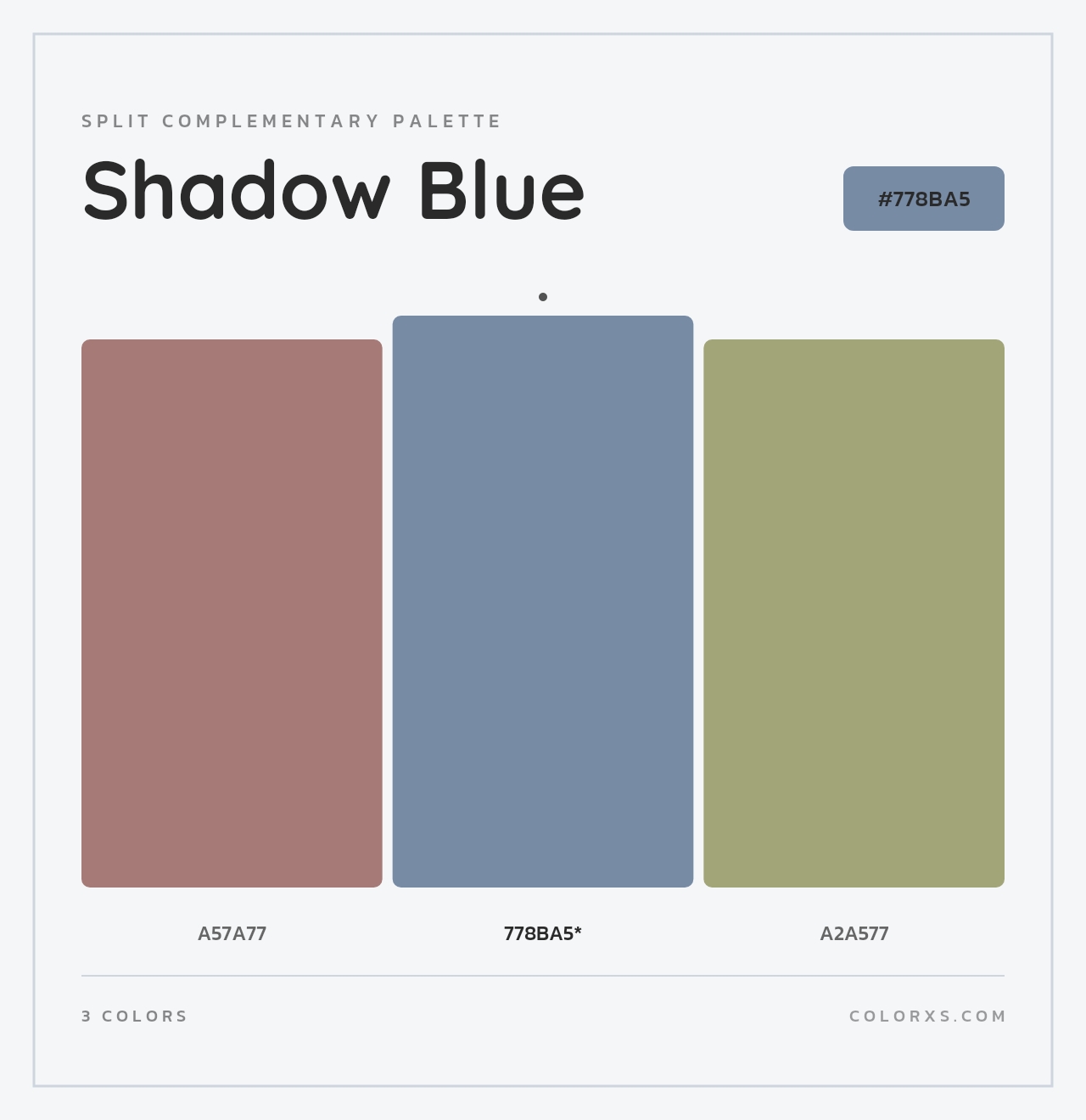 Shadow Blue - Split-Complementary Color Palette