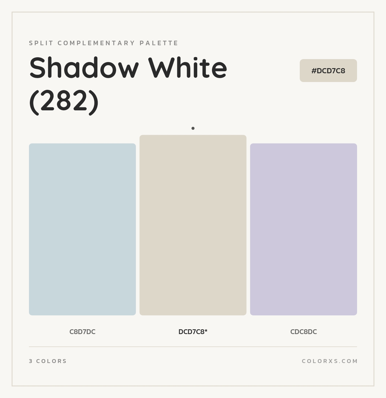Shadow White (282) - Split-Complementary Color Palette