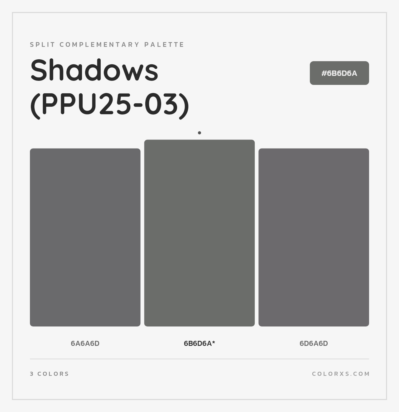 Shadows (PPU25-03) - Split-Complementary Color Palette