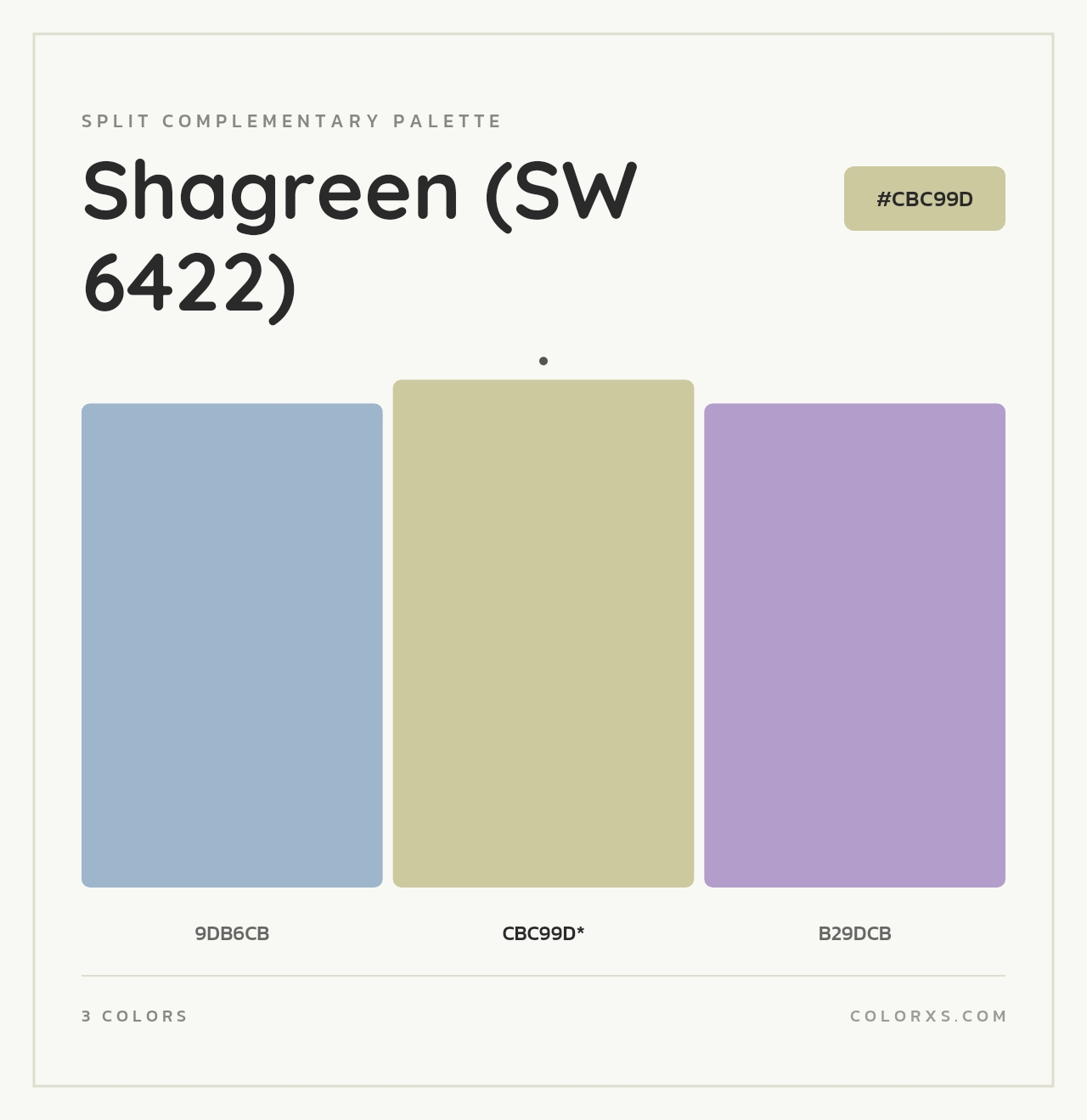 Shagreen (SW 6422) - Split-Complementary Color Palette