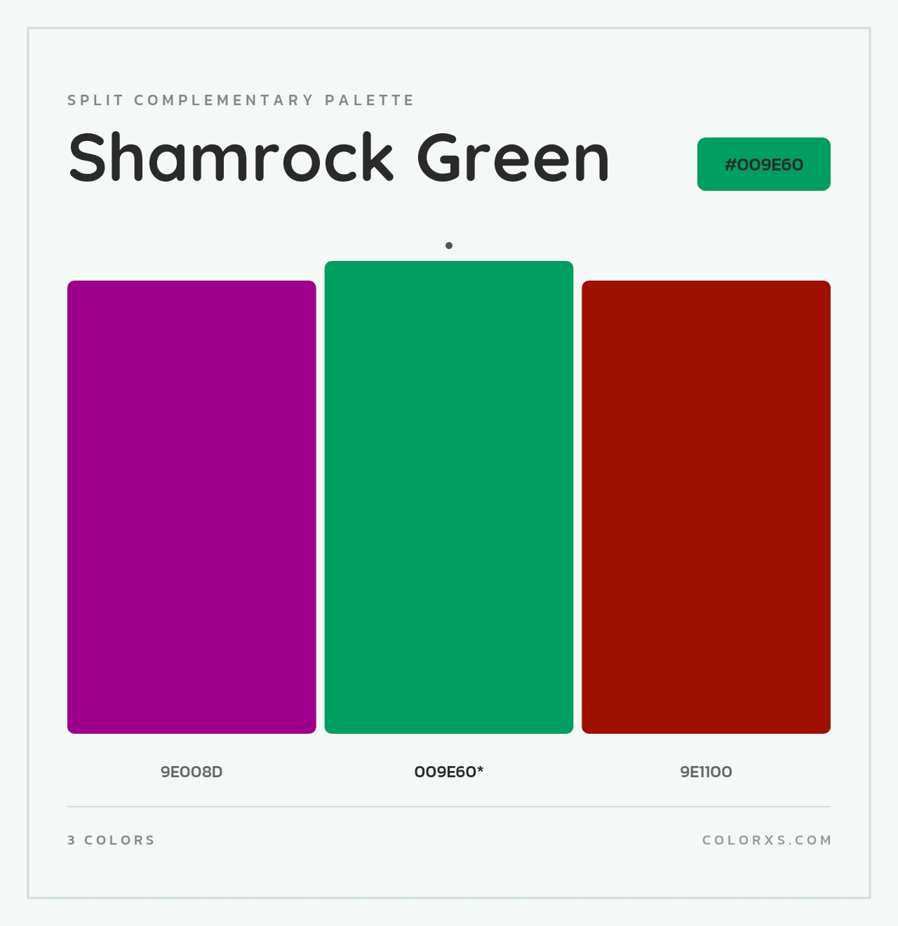 Shamrock Green - Split-Complementary Color Palette