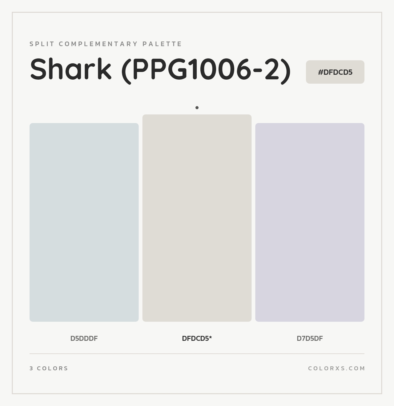 Shark (PPG1006-2) - Split-Complementary Color Palette