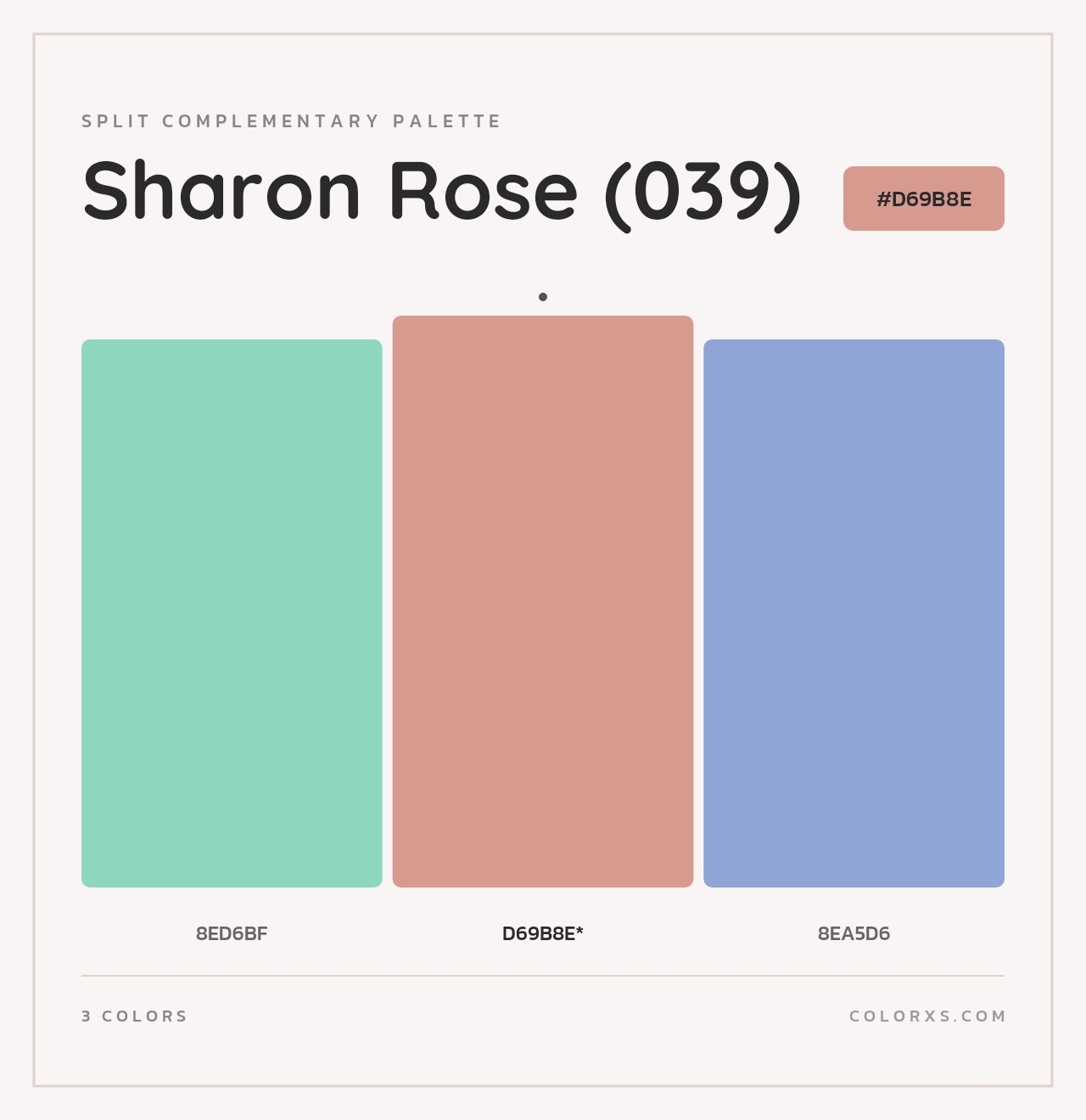 Sharon Rose (039) - Split-Complementary Color Palette