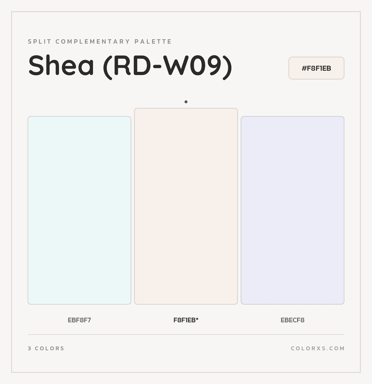 Shea (RD-W09) - Split-Complementary Color Palette