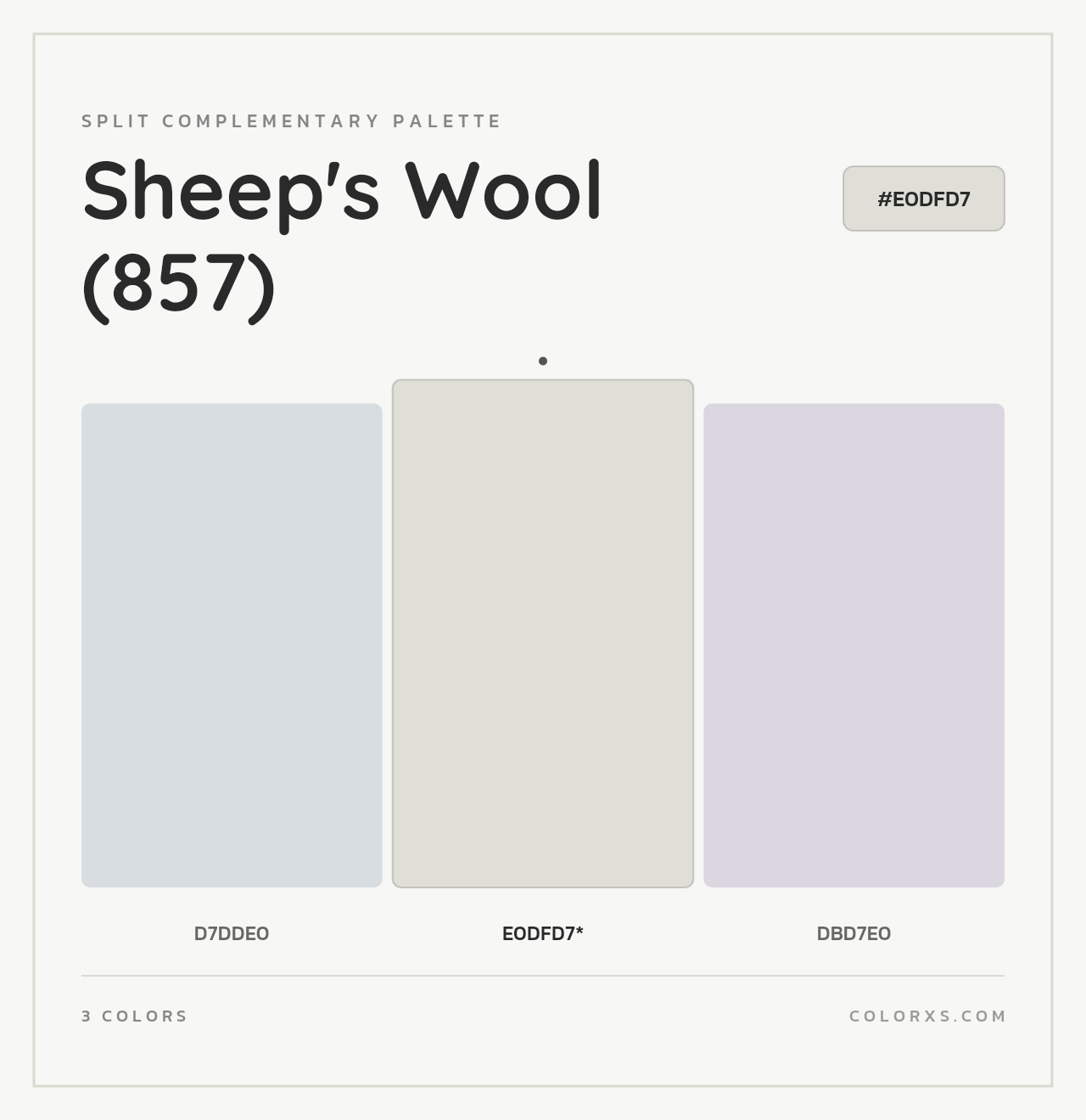Sheep's Wool (857) - Split-Complementary Color Palette