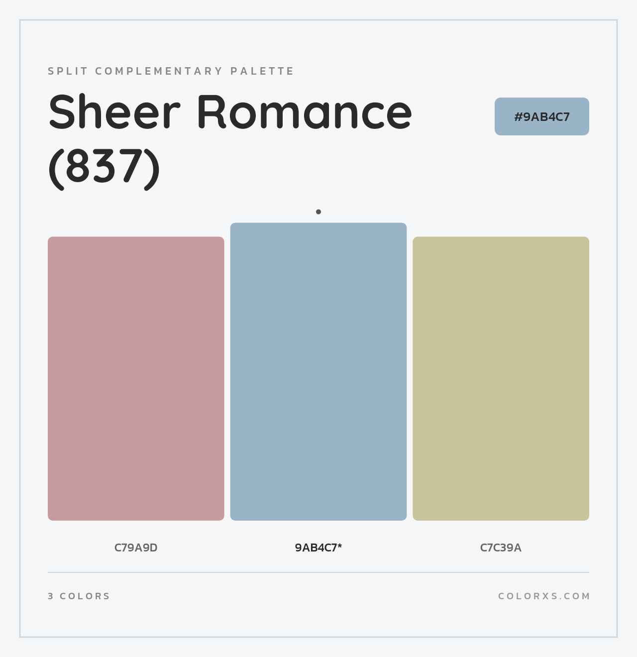 Sheer Romance (837) - Split-Complementary Color Palette