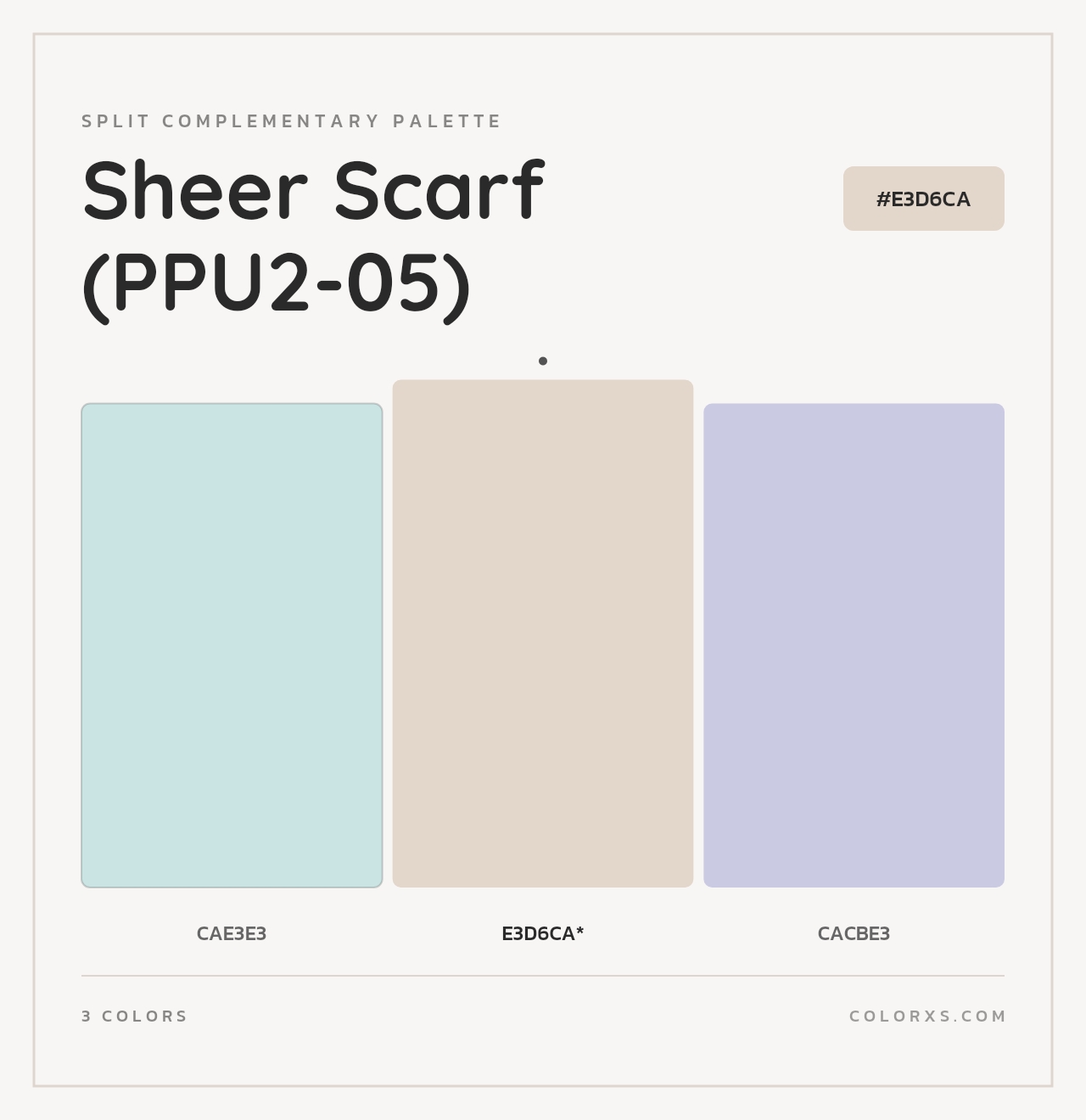 Sheer Scarf (PPU2-05) - Split-Complementary Color Palette