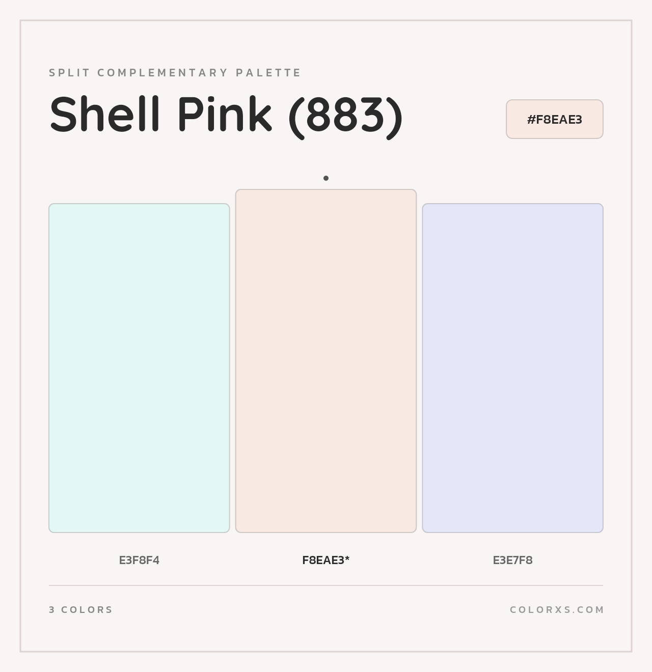Shell Pink (883) - Split-Complementary Color Palette