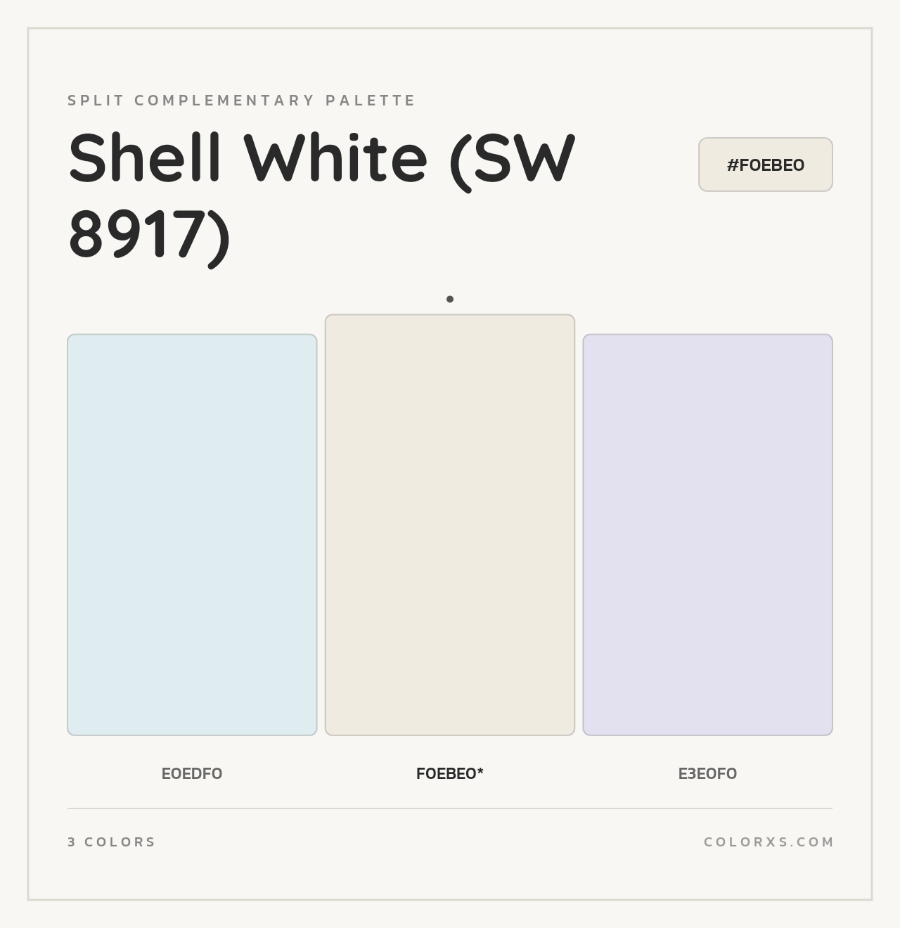 Shell White (SW 8917) - Split-Complementary Color Palette