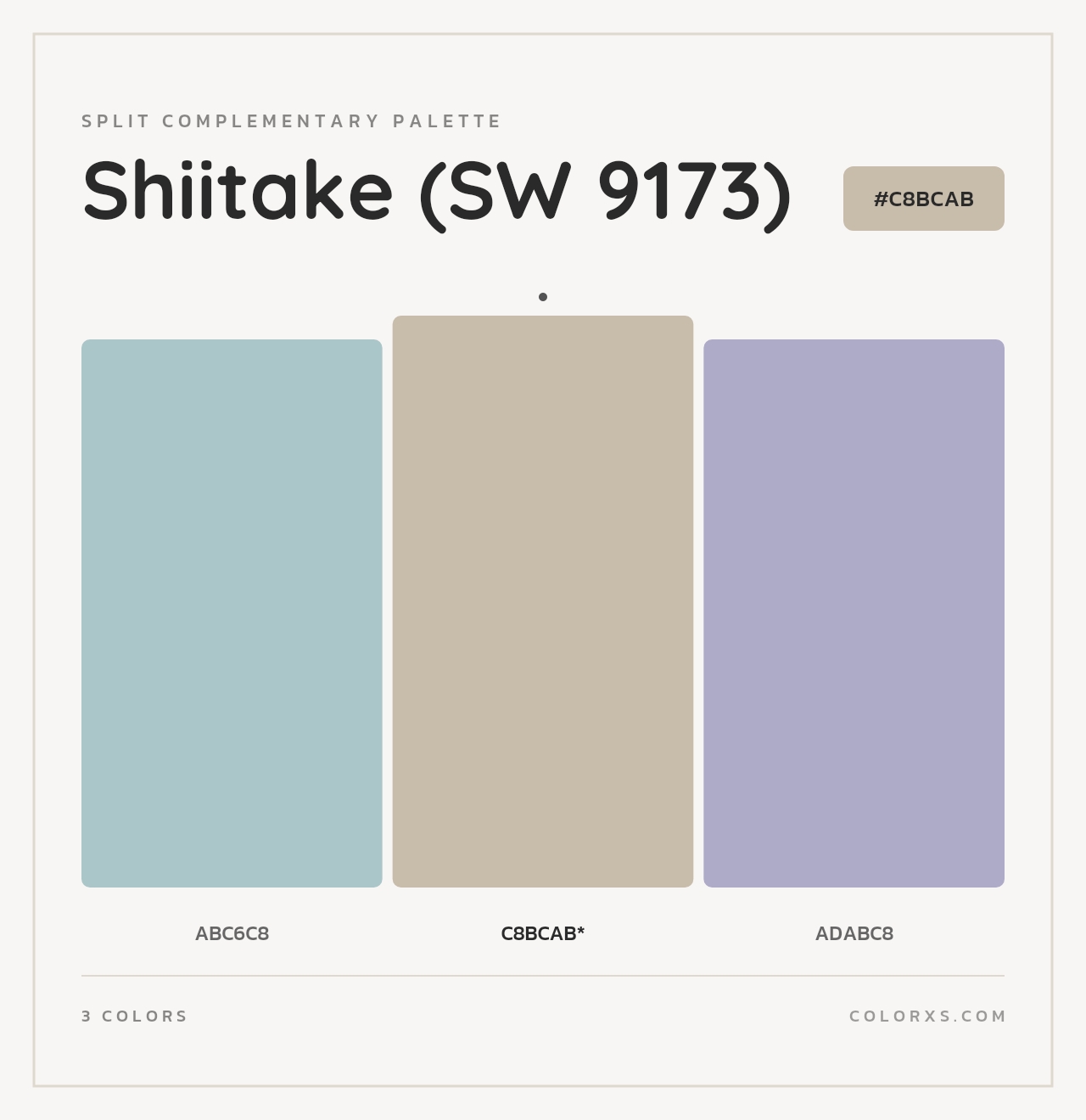 Shiitake (SW 9173) - Split-Complementary Color Palette