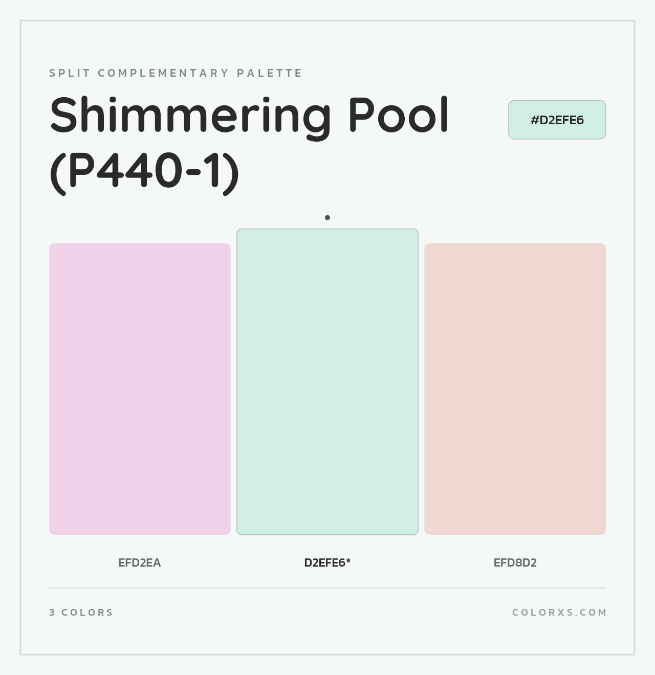 Shimmering Pool (P440-1) - Split-Complementary Color Palette