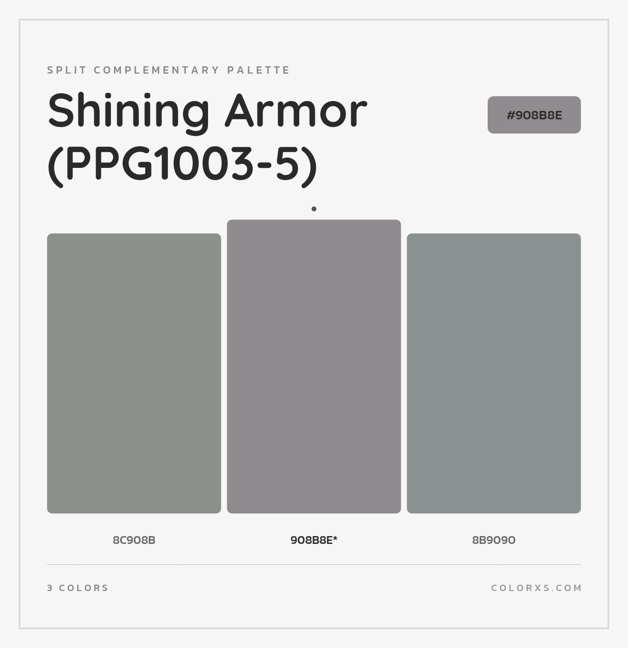 Shining Armor (PPG1003-5) - Split-Complementary Color Palette