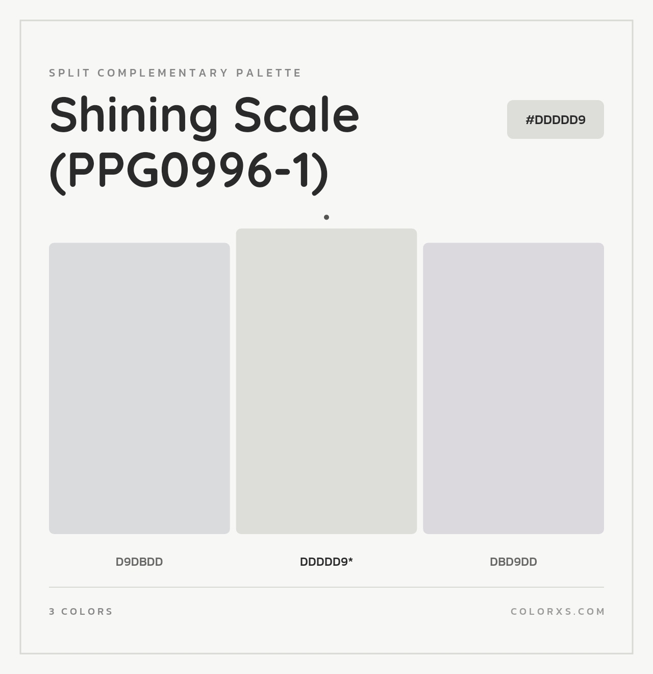 Shining Scale (PPG0996-1) - Split-Complementary Color Palette