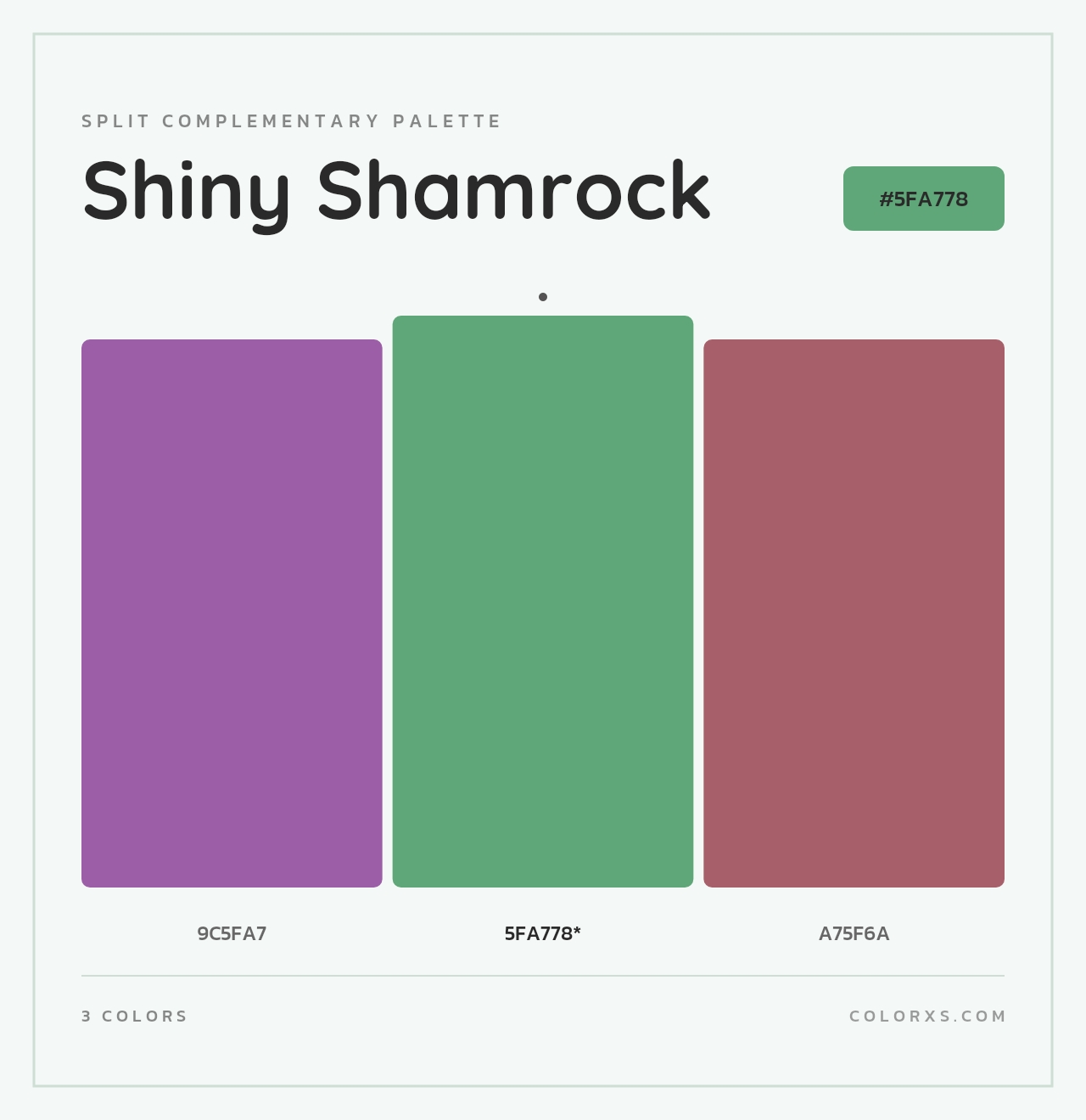 Shiny Shamrock - Split-Complementary Color Palette