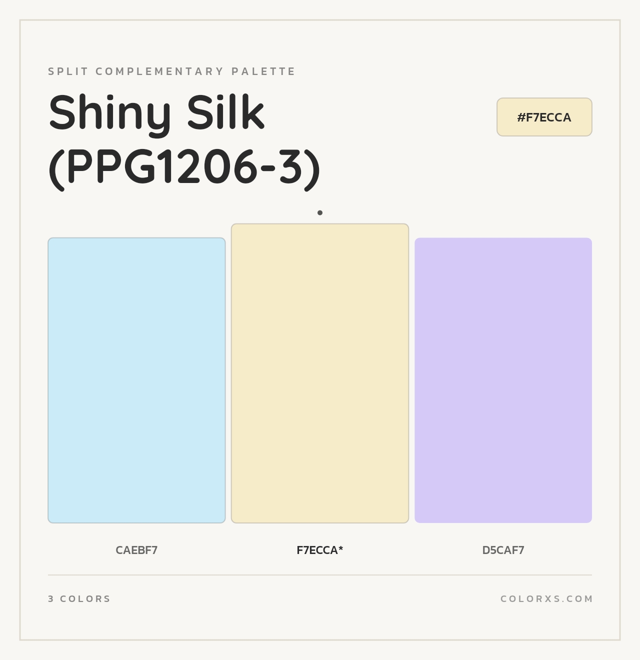 Shiny Silk (PPG1206-3) - Split-Complementary Color Palette