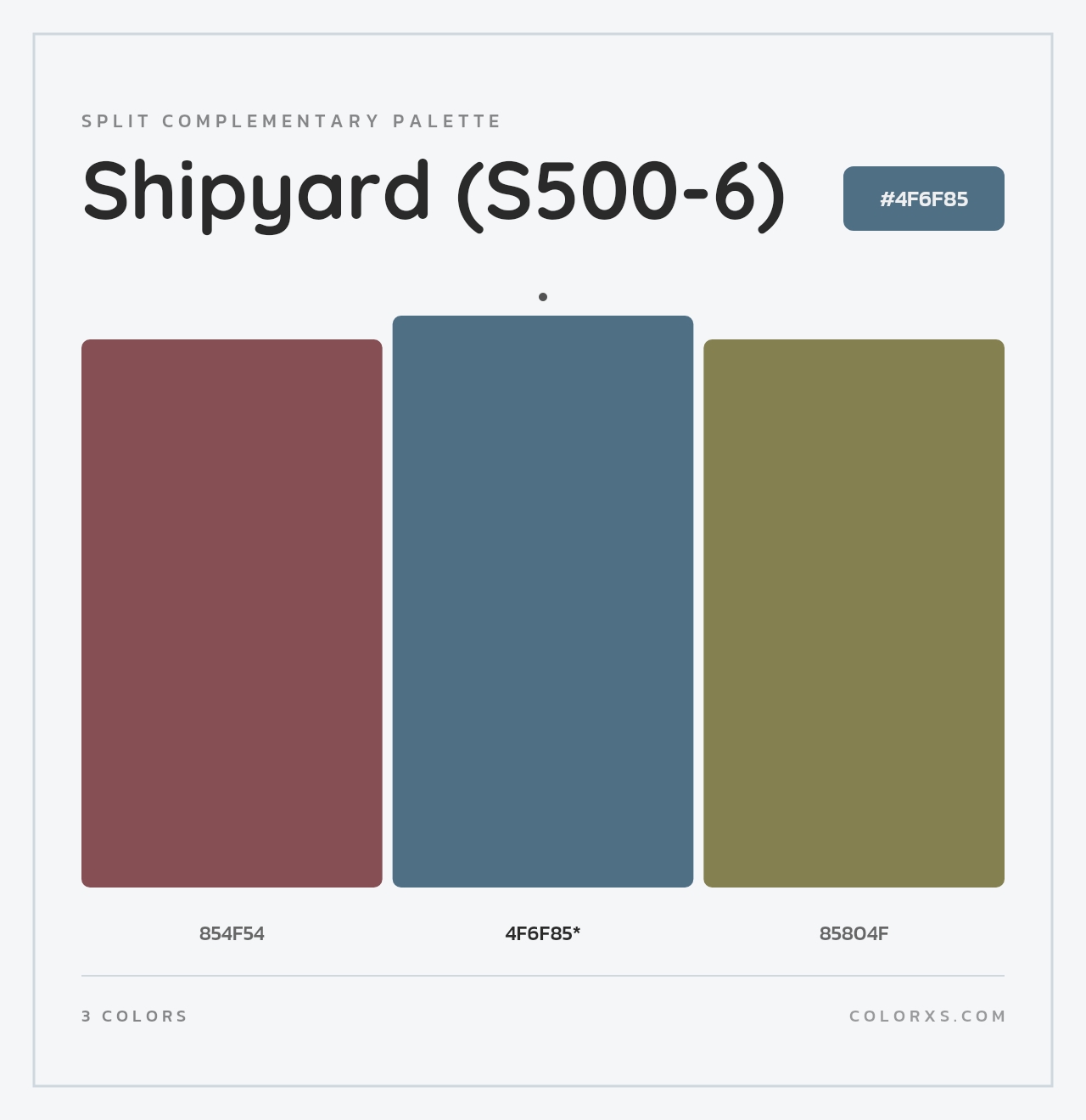 Shipyard (S500-6) - Split-Complementary Color Palette