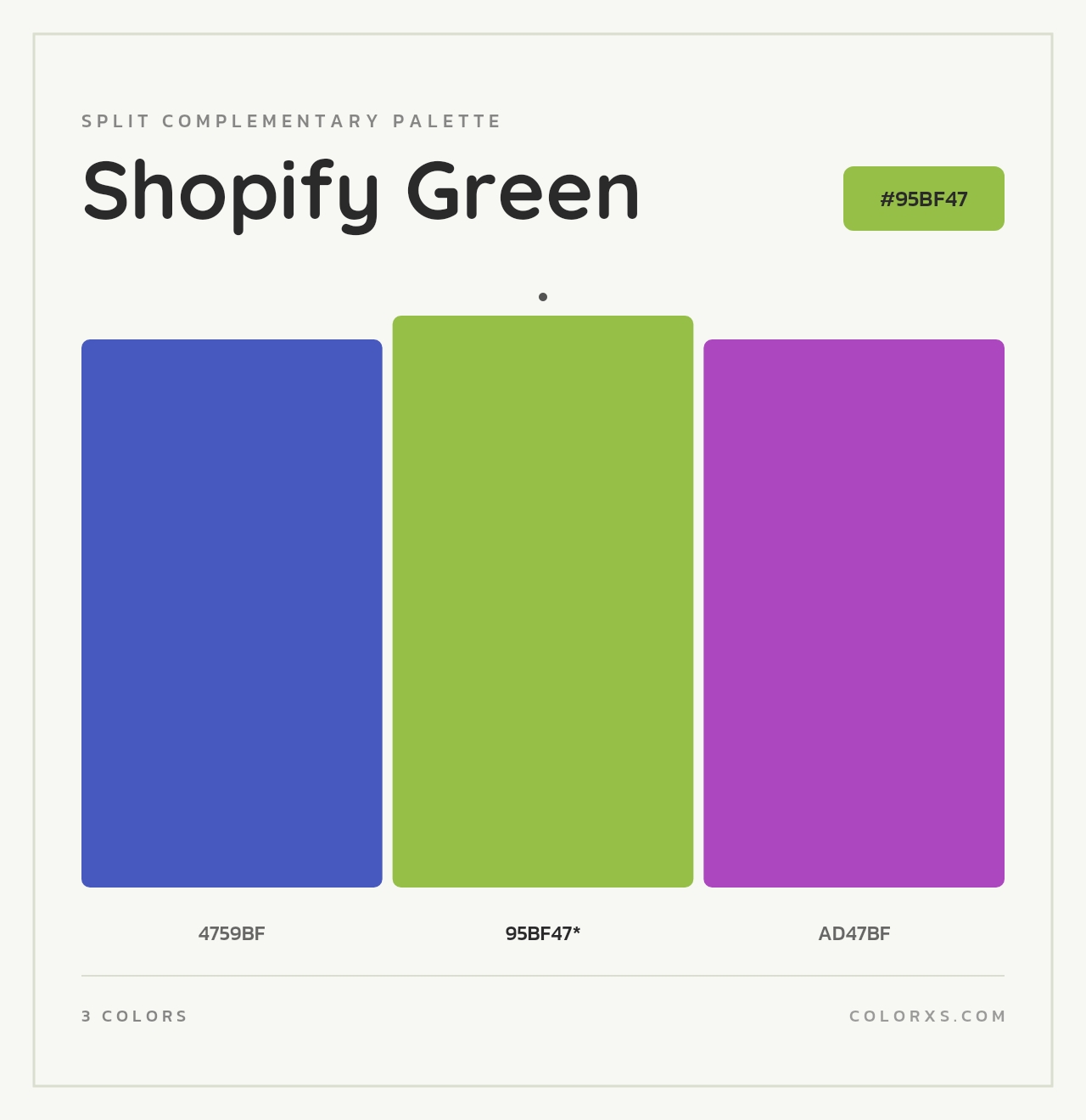 Shopify Green - Split-Complementary Color Palette