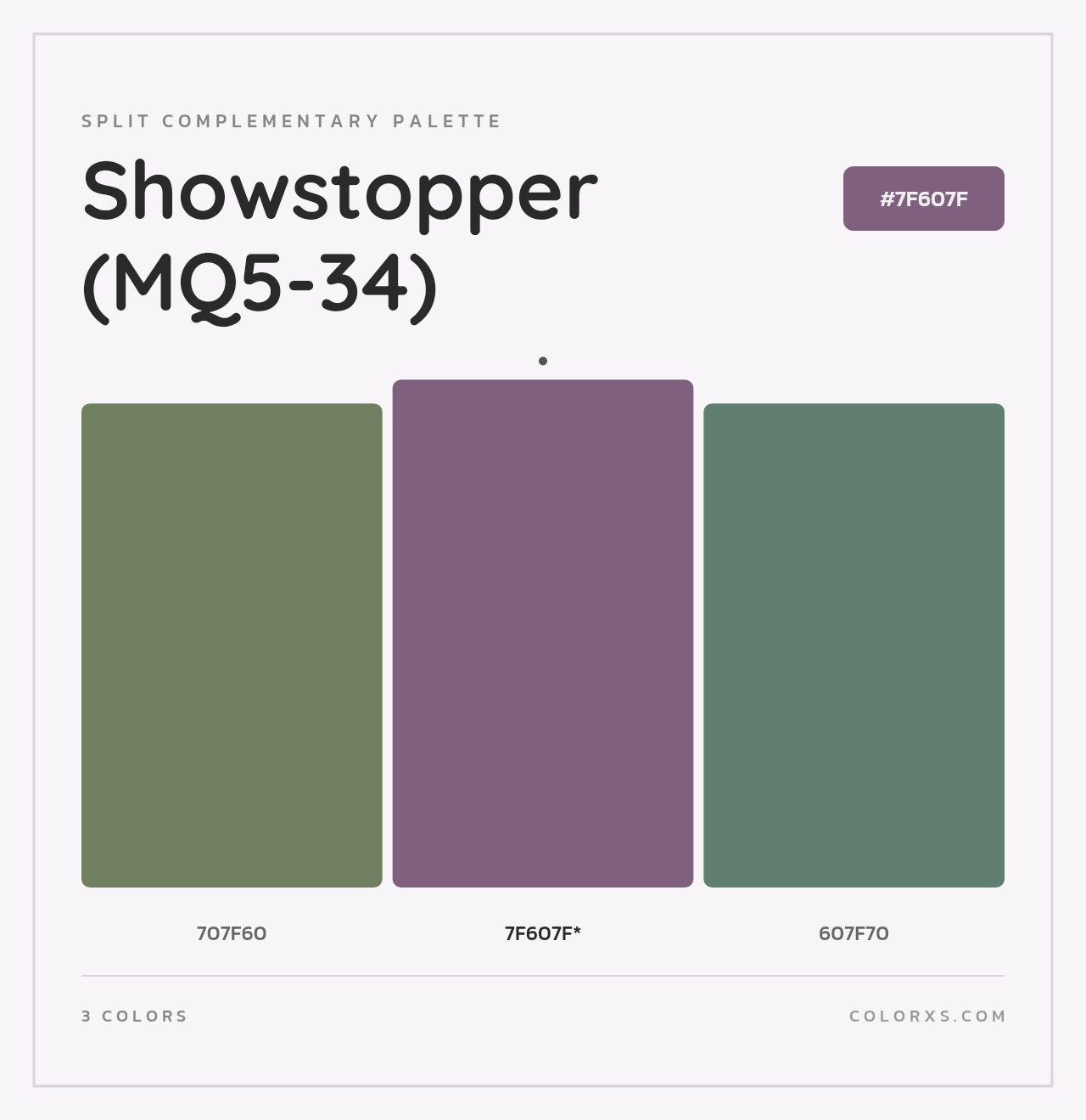 Showstopper (MQ5-34) - Split-Complementary Color Palette
