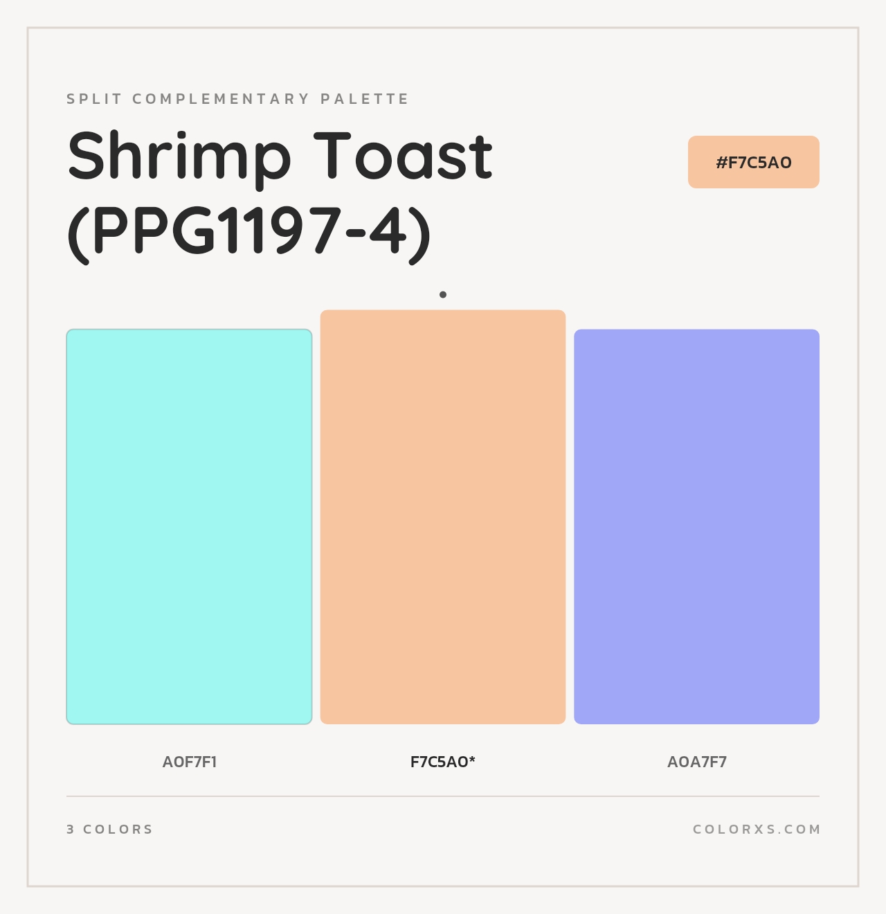 Shrimp Toast (PPG1197-4) - Split-Complementary Color Palette