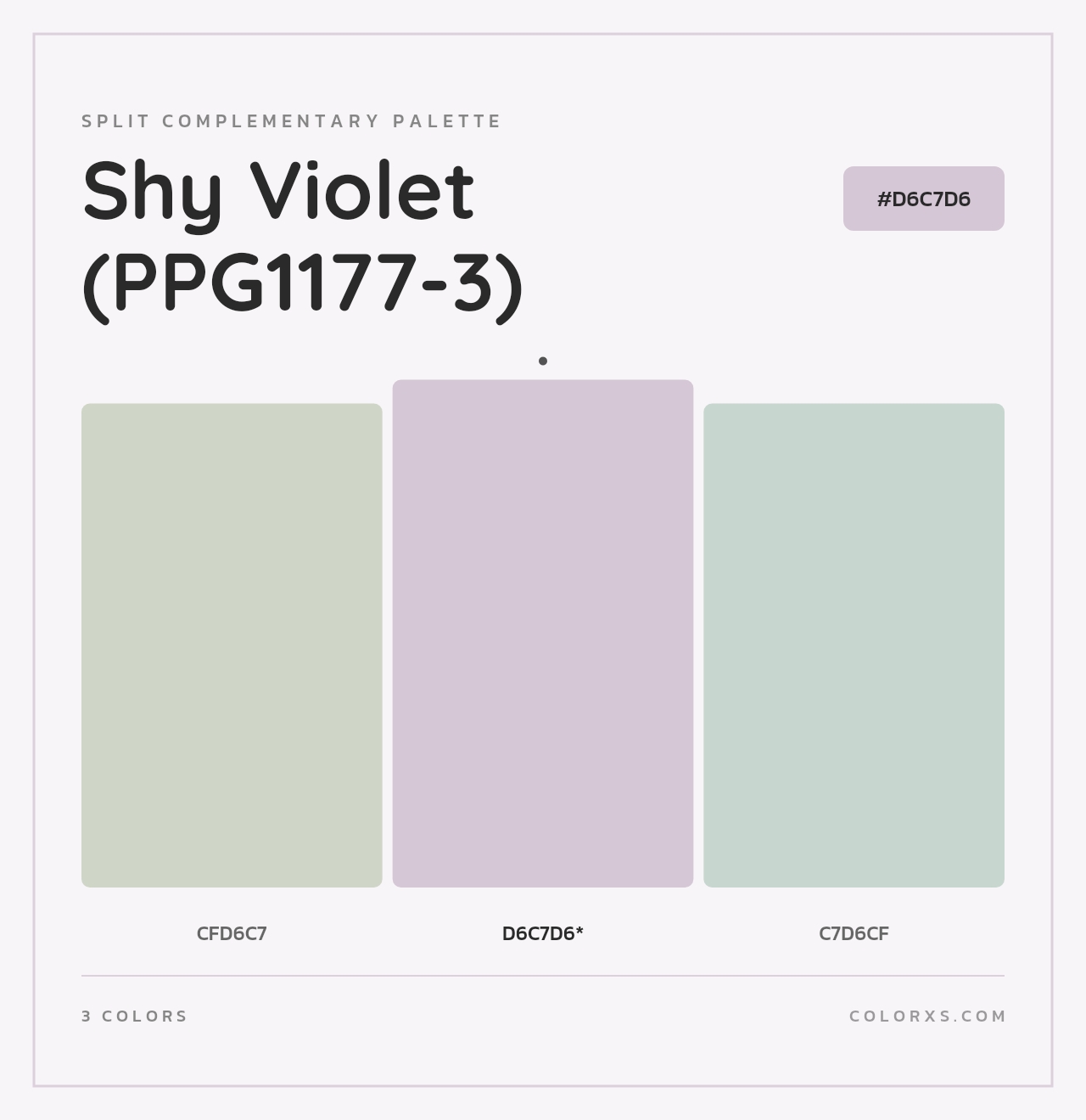 Shy Violet (PPG1177-3) - Split-Complementary Color Palette