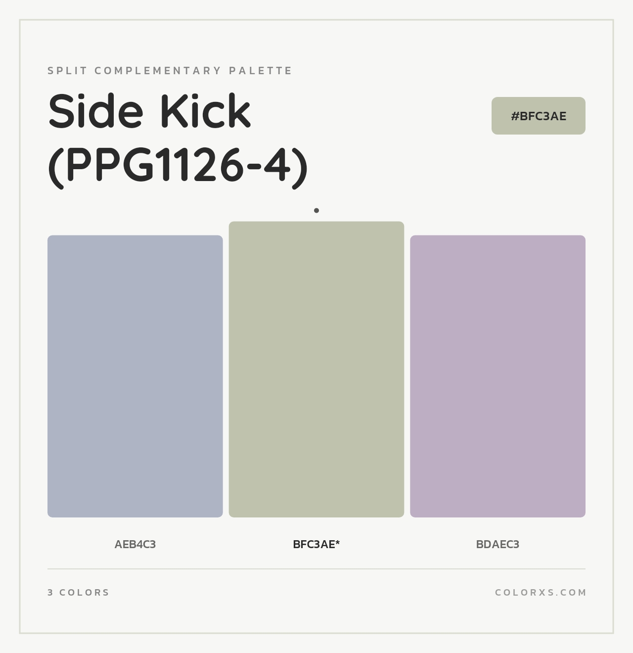 Side Kick (PPG1126-4) - Split-Complementary Color Palette