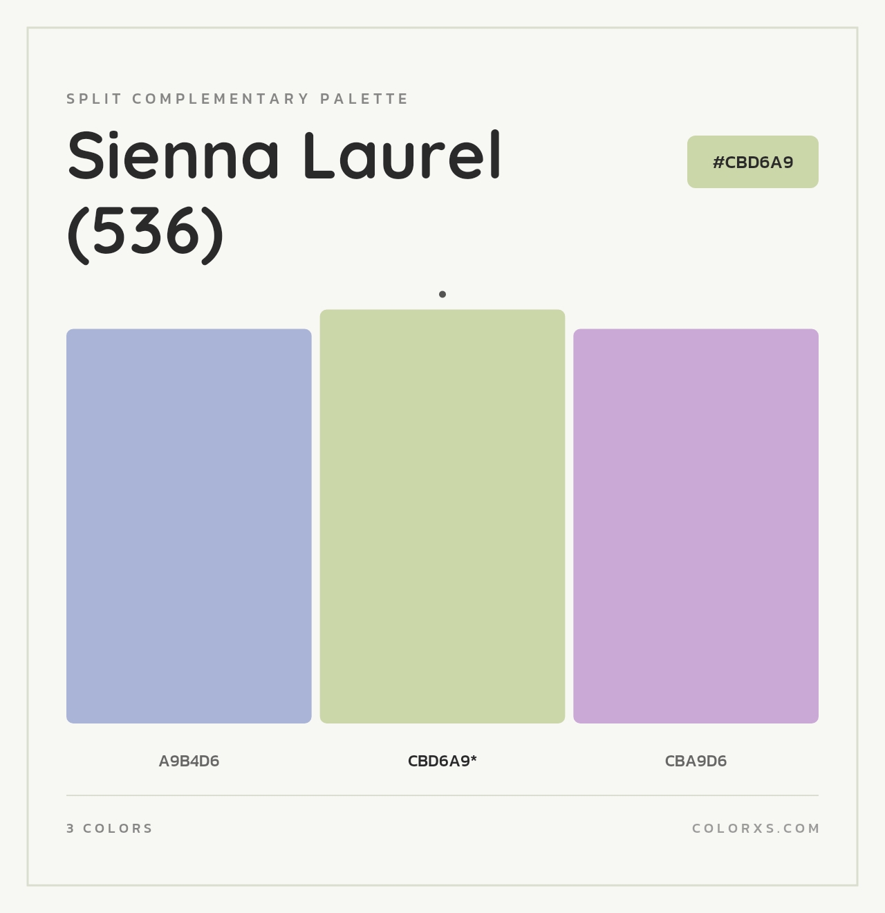 Sienna Laurel (536) - Split-Complementary Color Palette