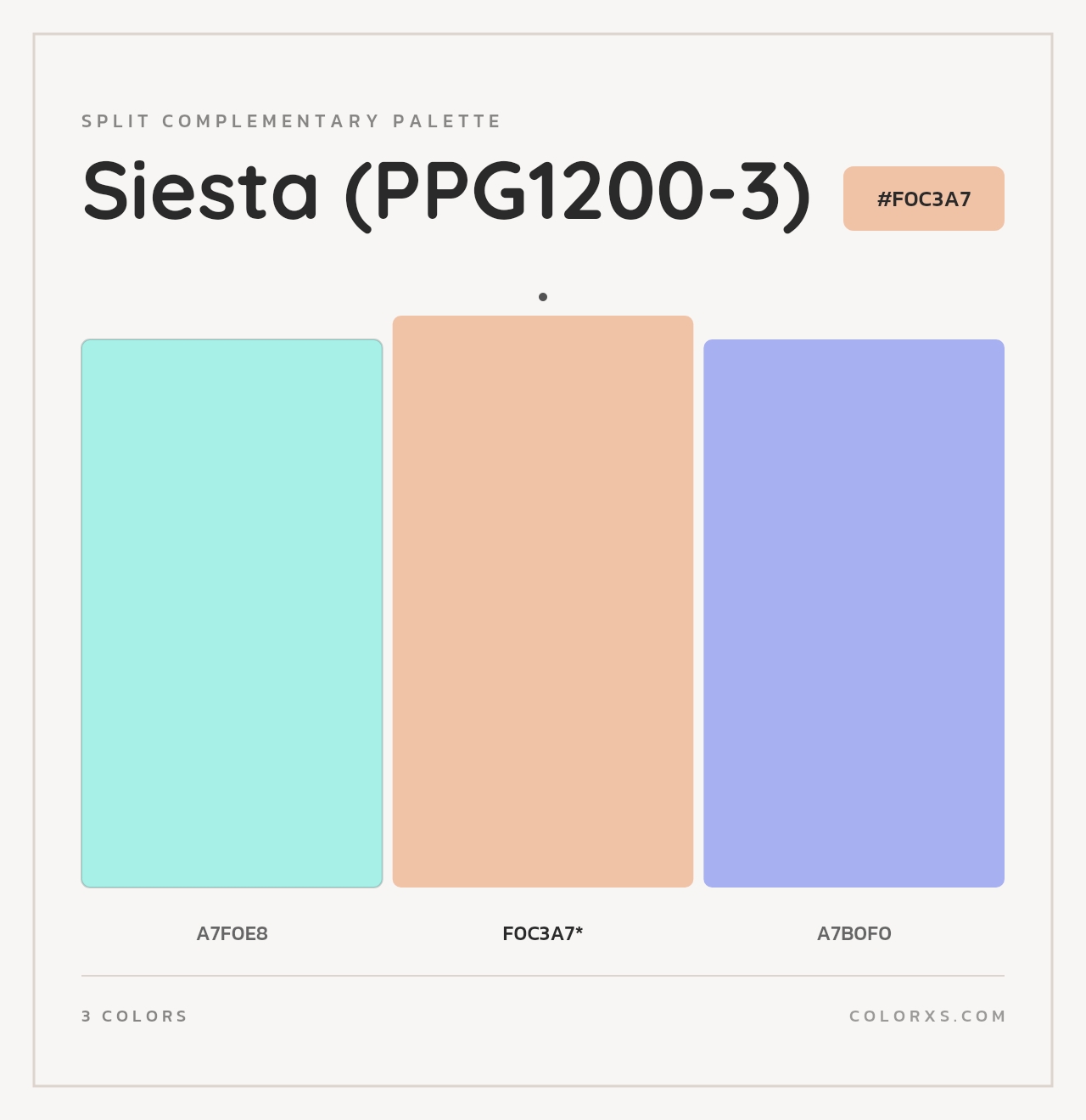 Siesta (PPG1200-3) - Split-Complementary Color Palette