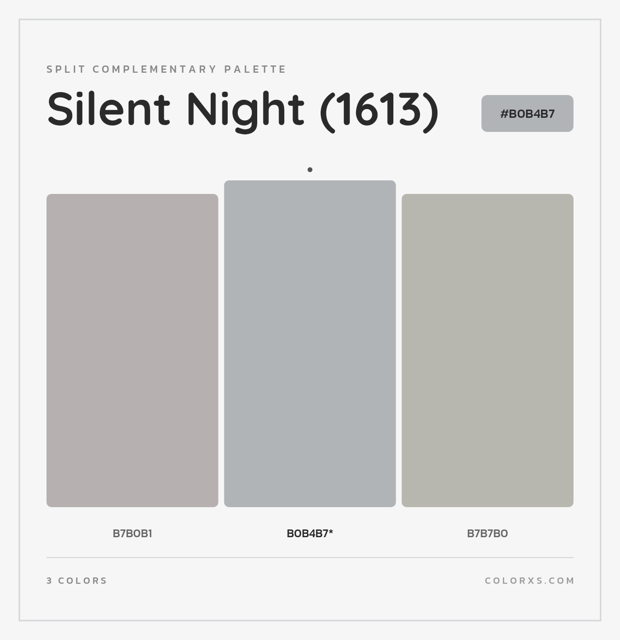 Silent Night (1613) - Split-Complementary Color Palette