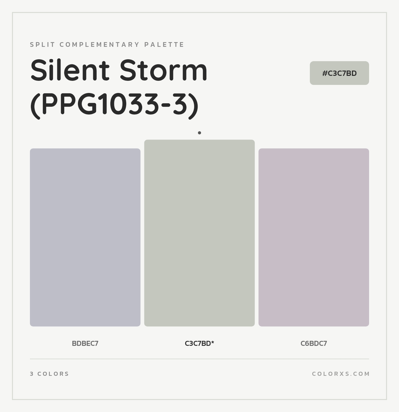 Silent Storm (PPG1033-3) - Split-Complementary Color Palette