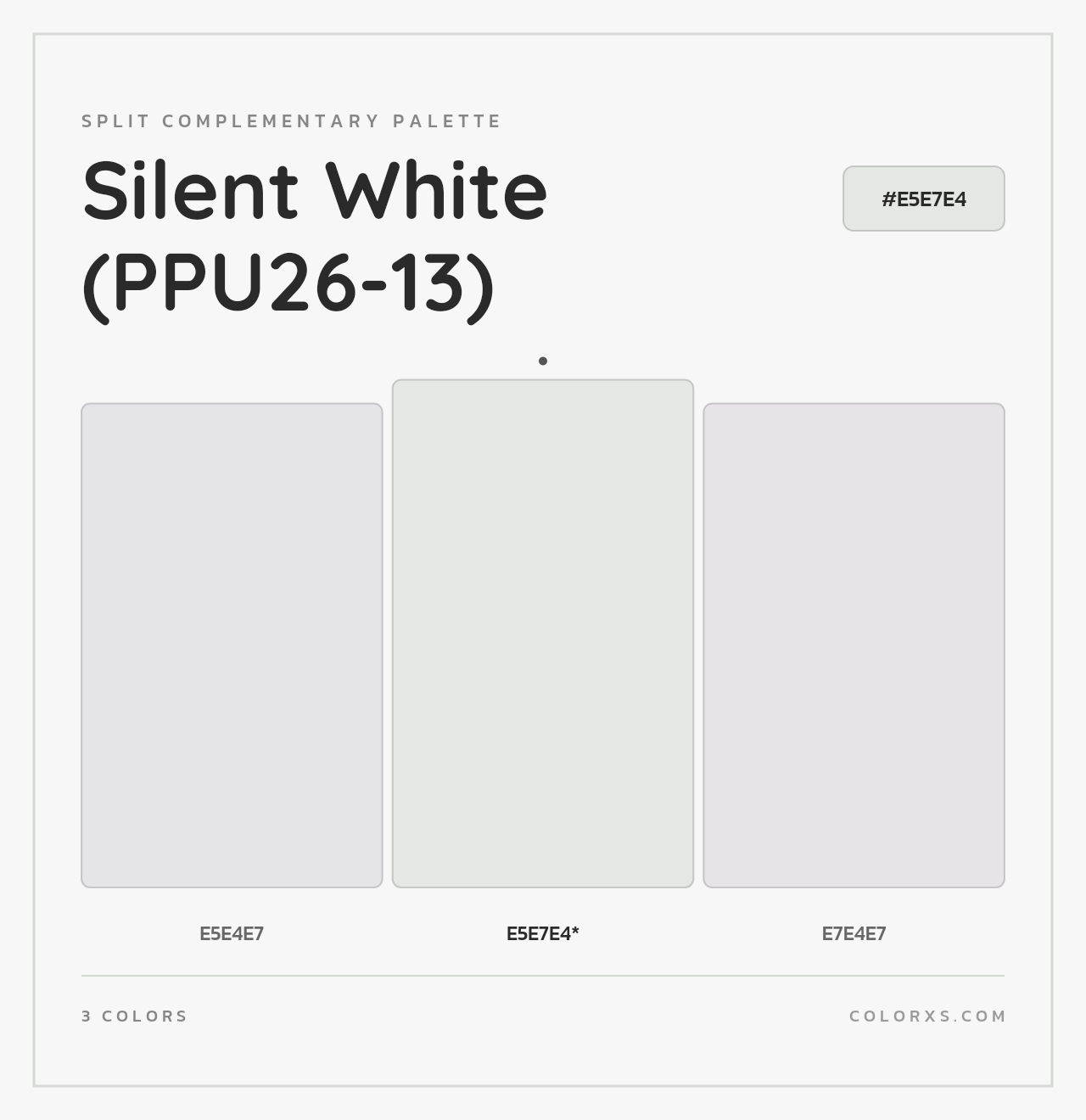 Silent White (PPU26-13) - Split-Complementary Color Palette