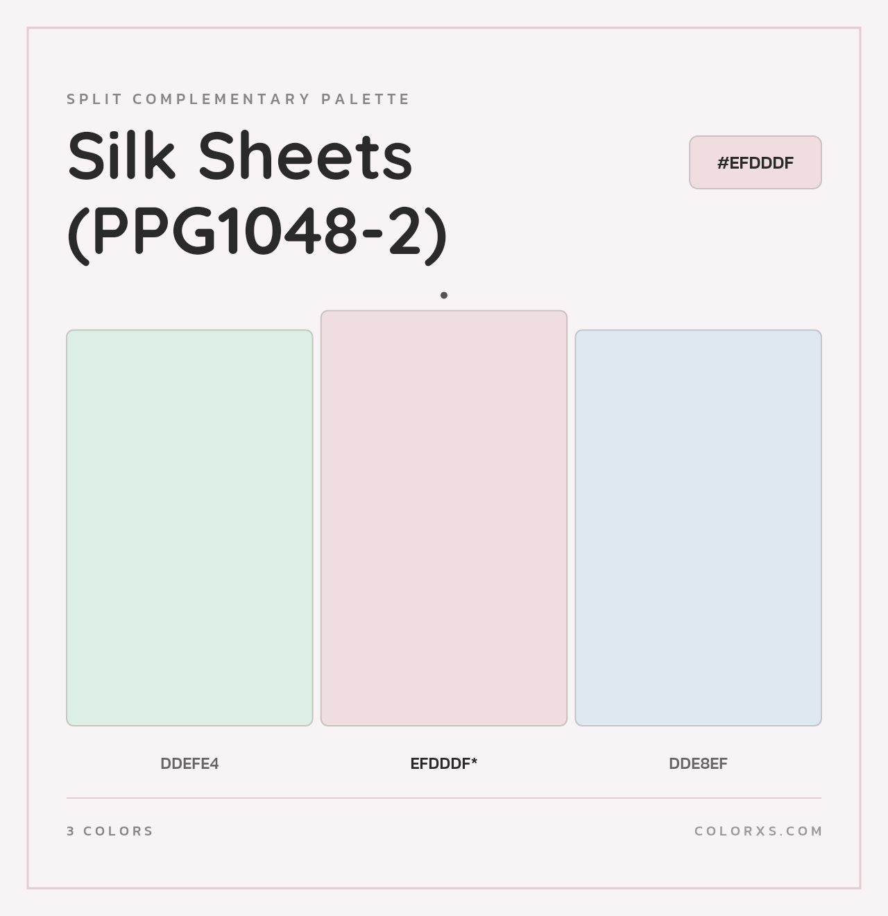 Silk Sheets (PPG1048-2) - Split-Complementary Color Palette