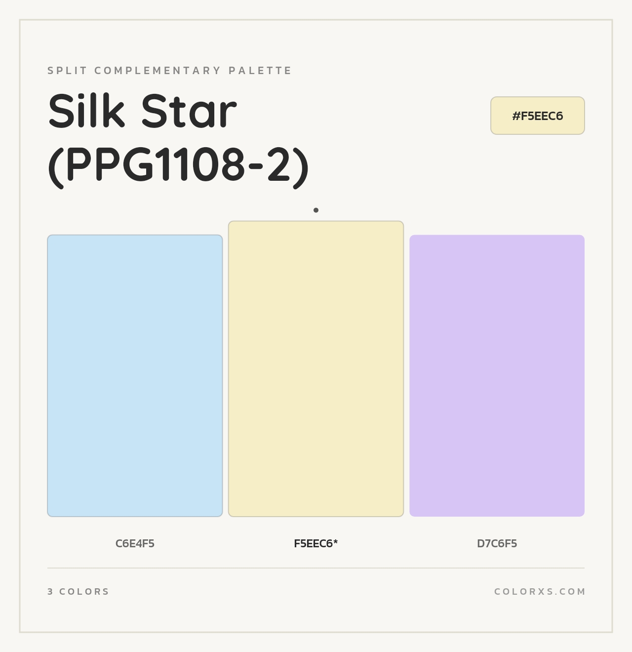 Silk Star (PPG1108-2) - Split-Complementary Color Palette