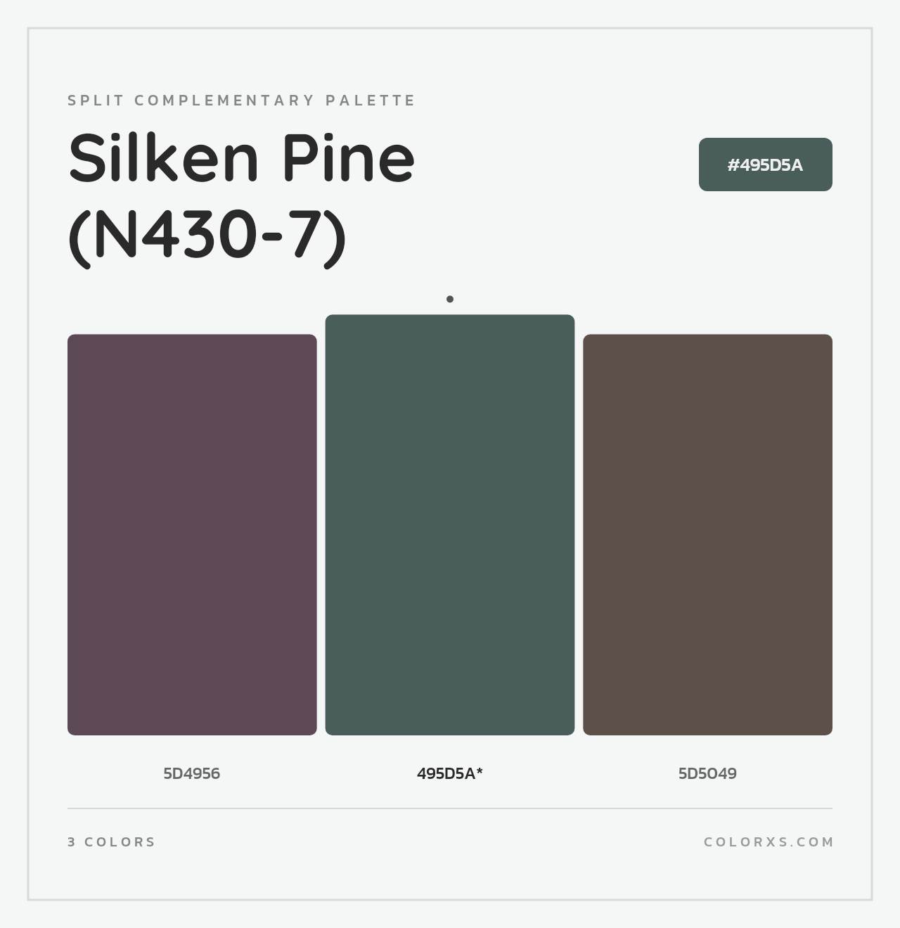 Silken Pine (N430-7) - Split-Complementary Color Palette