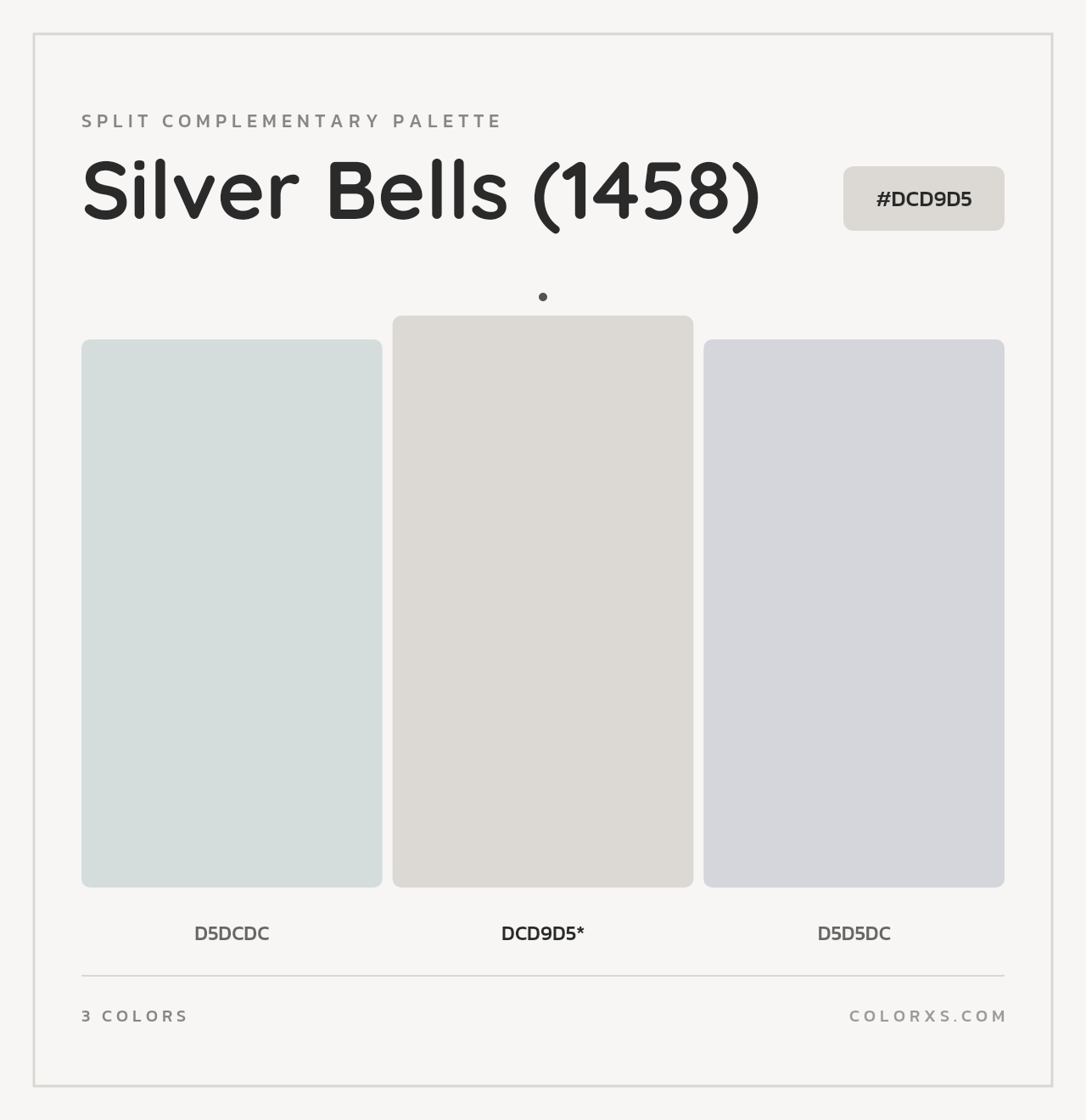 Silver Bells (1458) - Split-Complementary Color Palette
