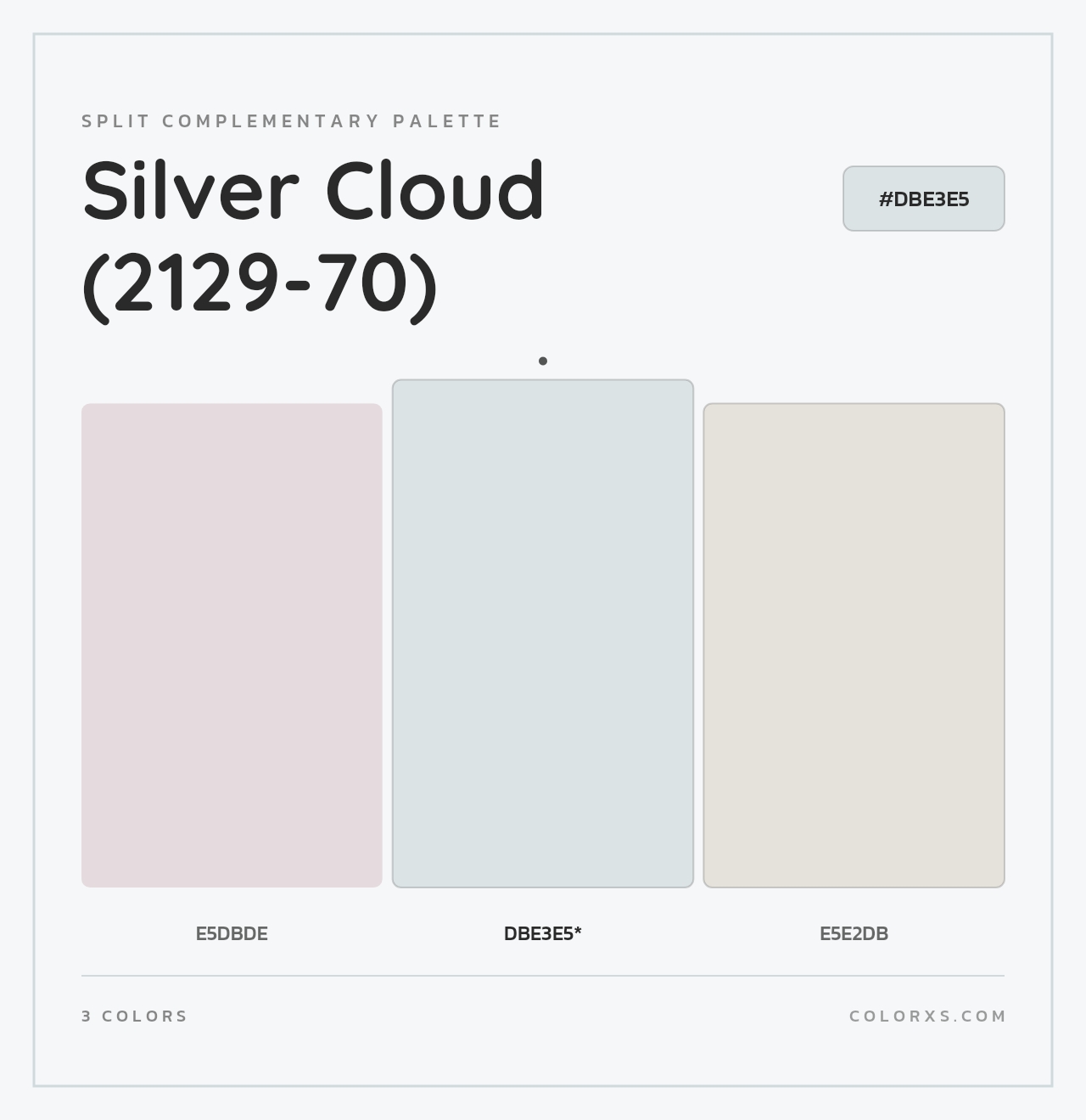 Silver Cloud (2129-70) - Split-Complementary Color Palette