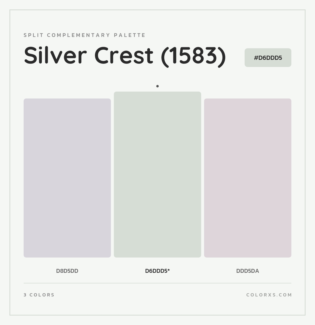Silver Crest (1583) - Split-Complementary Color Palette