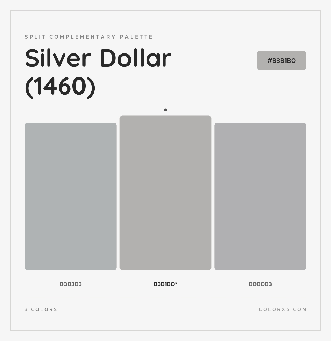 Silver Dollar (1460) - Split-Complementary Color Palette