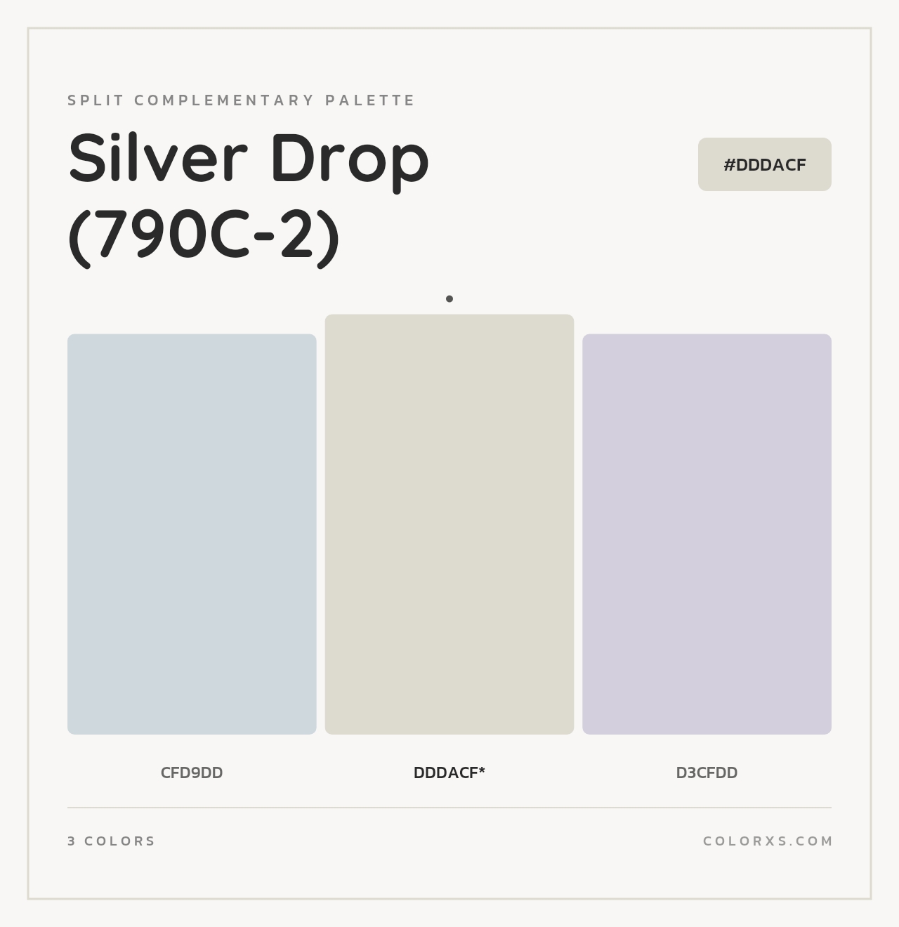 Silver Drop (790C-2) - Split-Complementary Color Palette