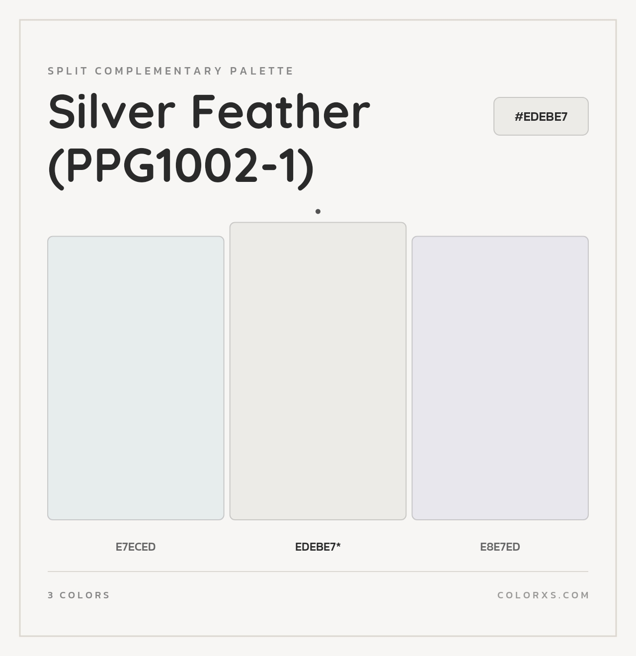 Silver Feather (PPG1002-1) - Split-Complementary Color Palette