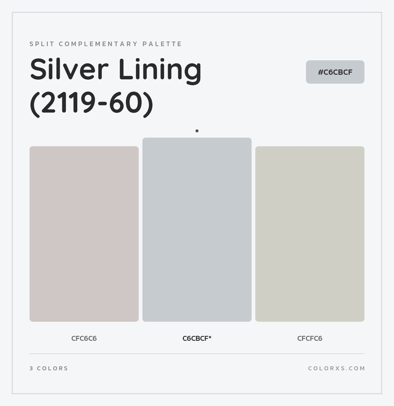 Silver Lining (2119-60) - Split-Complementary Color Palette