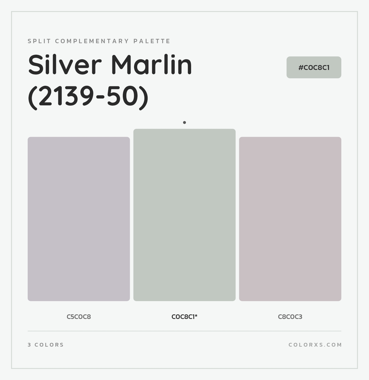 Silver Marlin (2139-50) - Split-Complementary Color Palette
