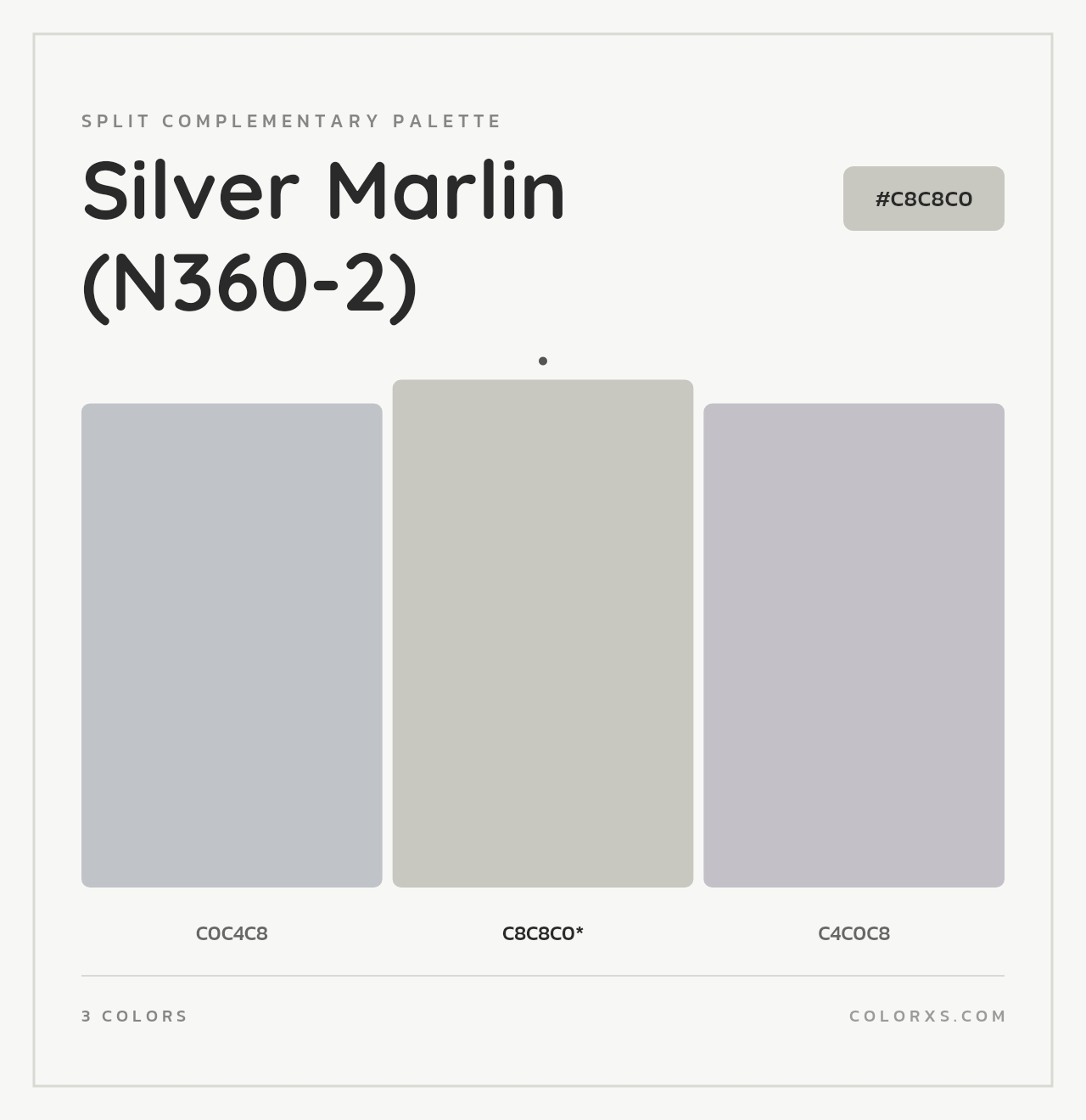 Silver Marlin (N360-2) - Split-Complementary Color Palette
